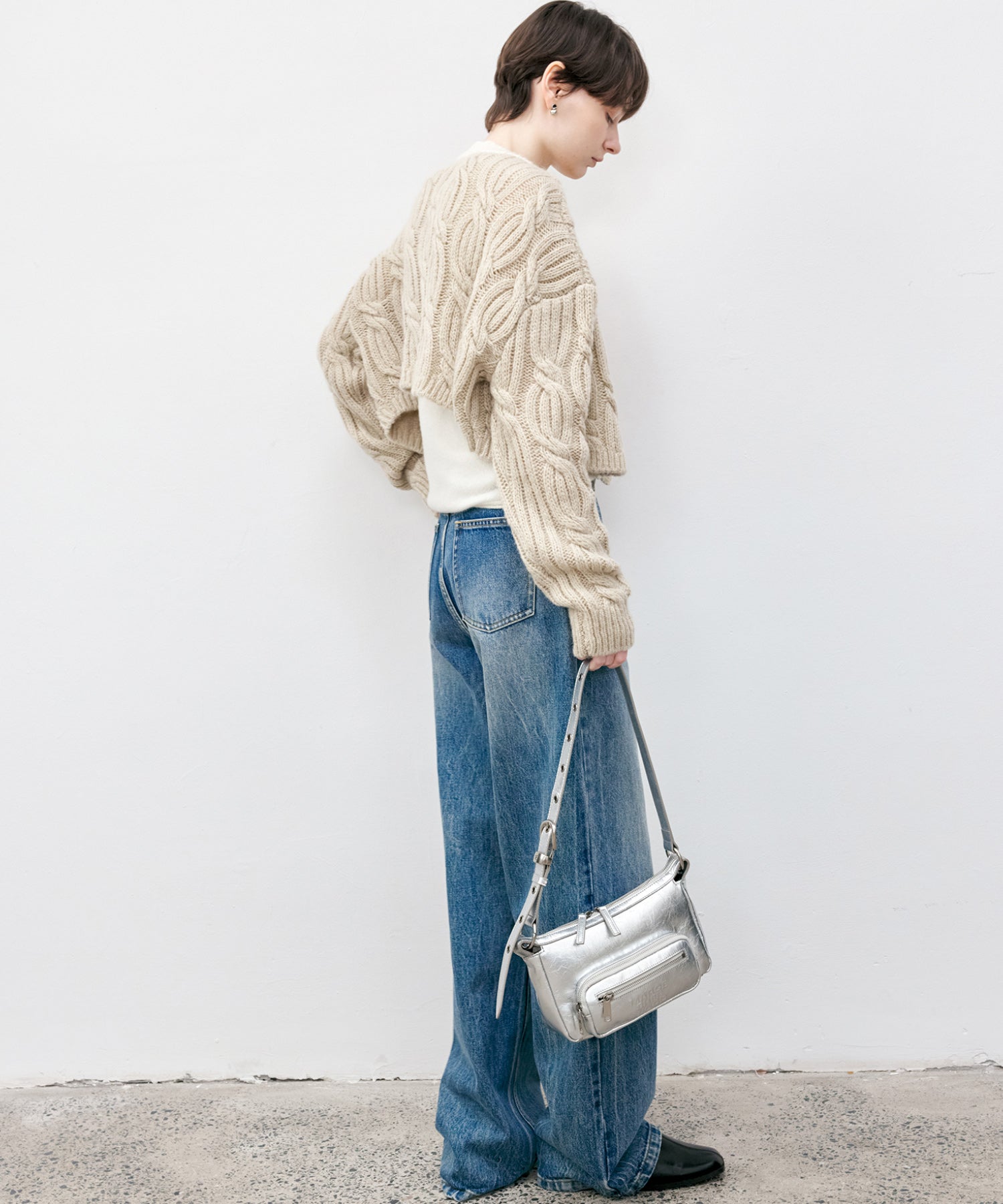 Cable Knit Cropped Bolero