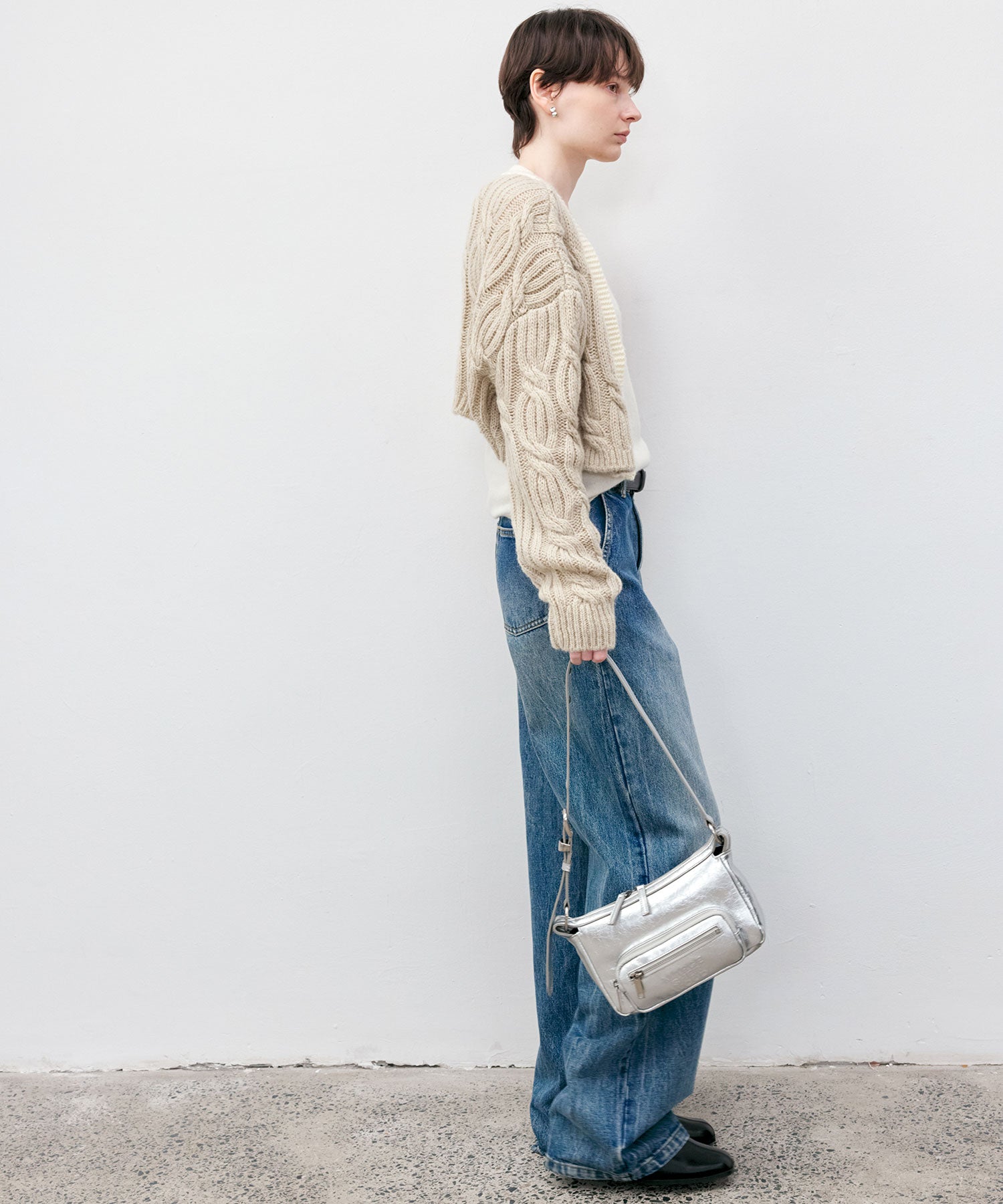 High-Rise Wide-Leg Naron Denim Pants