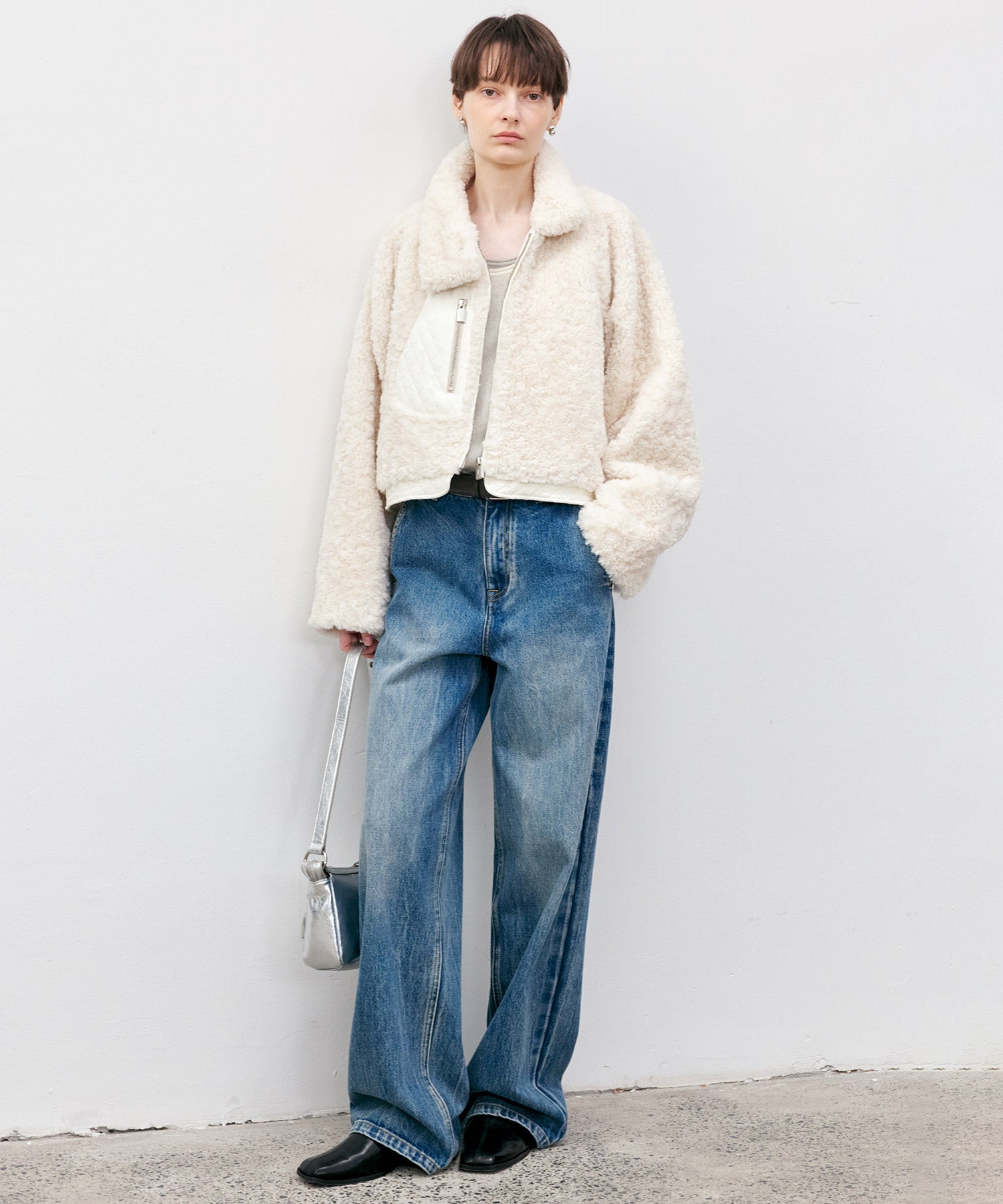 High-Rise Wide-Leg Naron Denim Pants