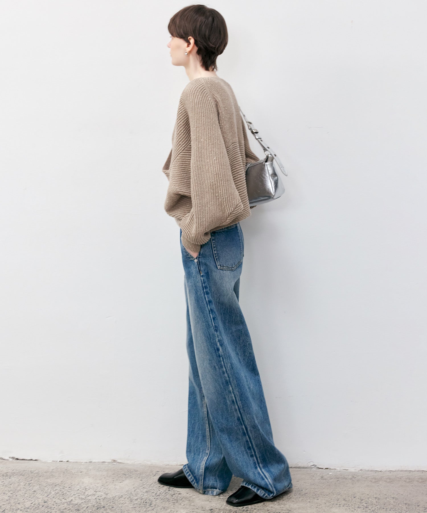High-Rise Wide-Leg Naron Denim Pants