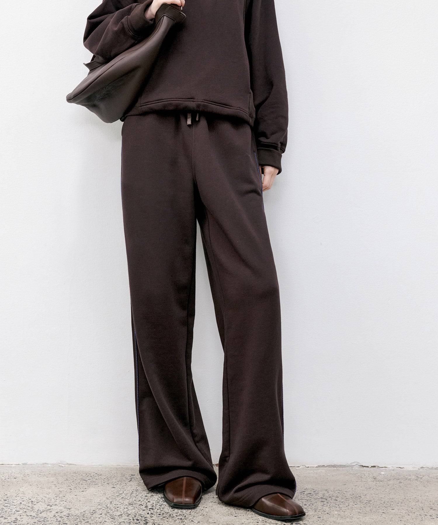 Side Stripe Design Loose Fit Straight Sweatpants