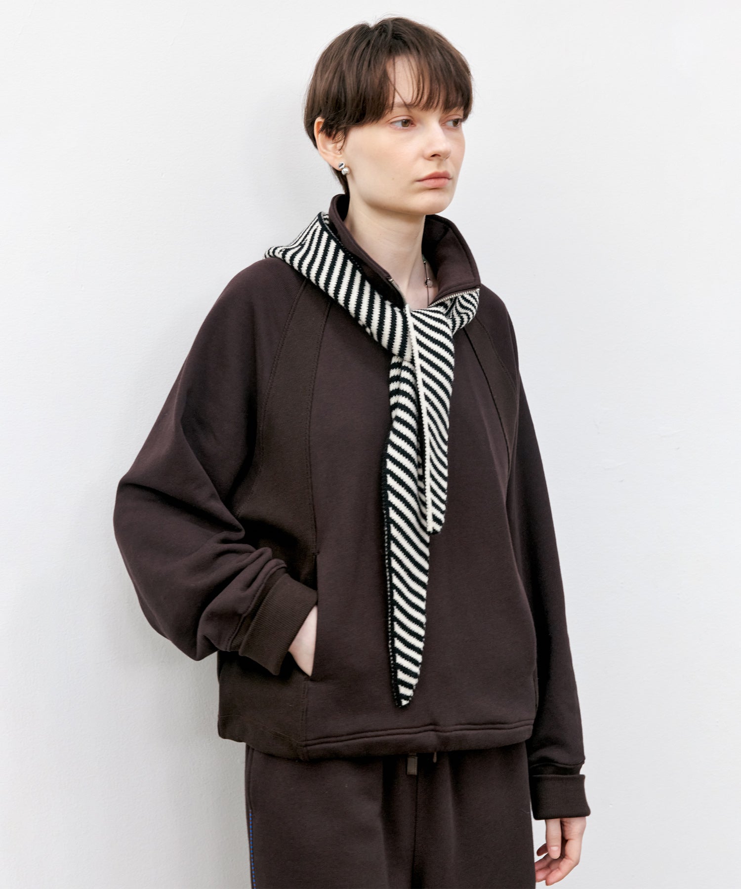 Half-Zip Oversized Pullover