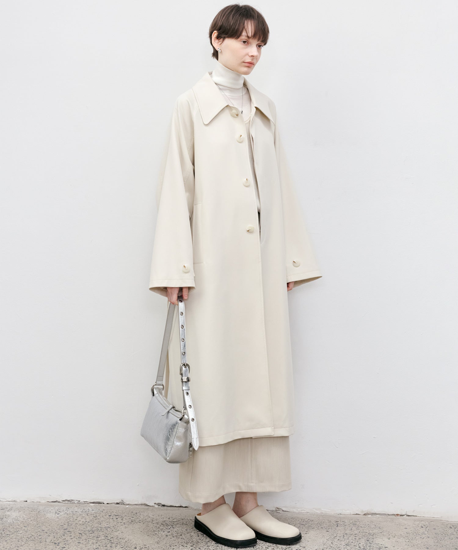 Contrast Panel Turtleneck Top