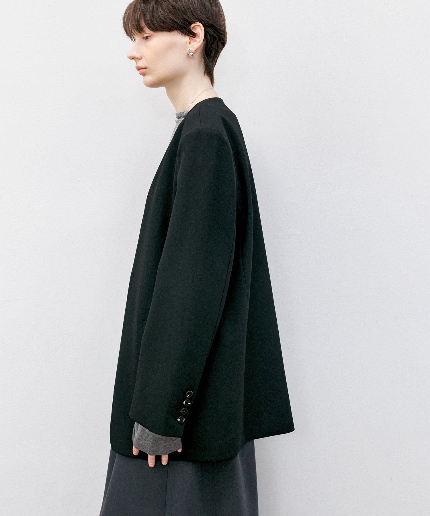 Essential Collarless Jacket