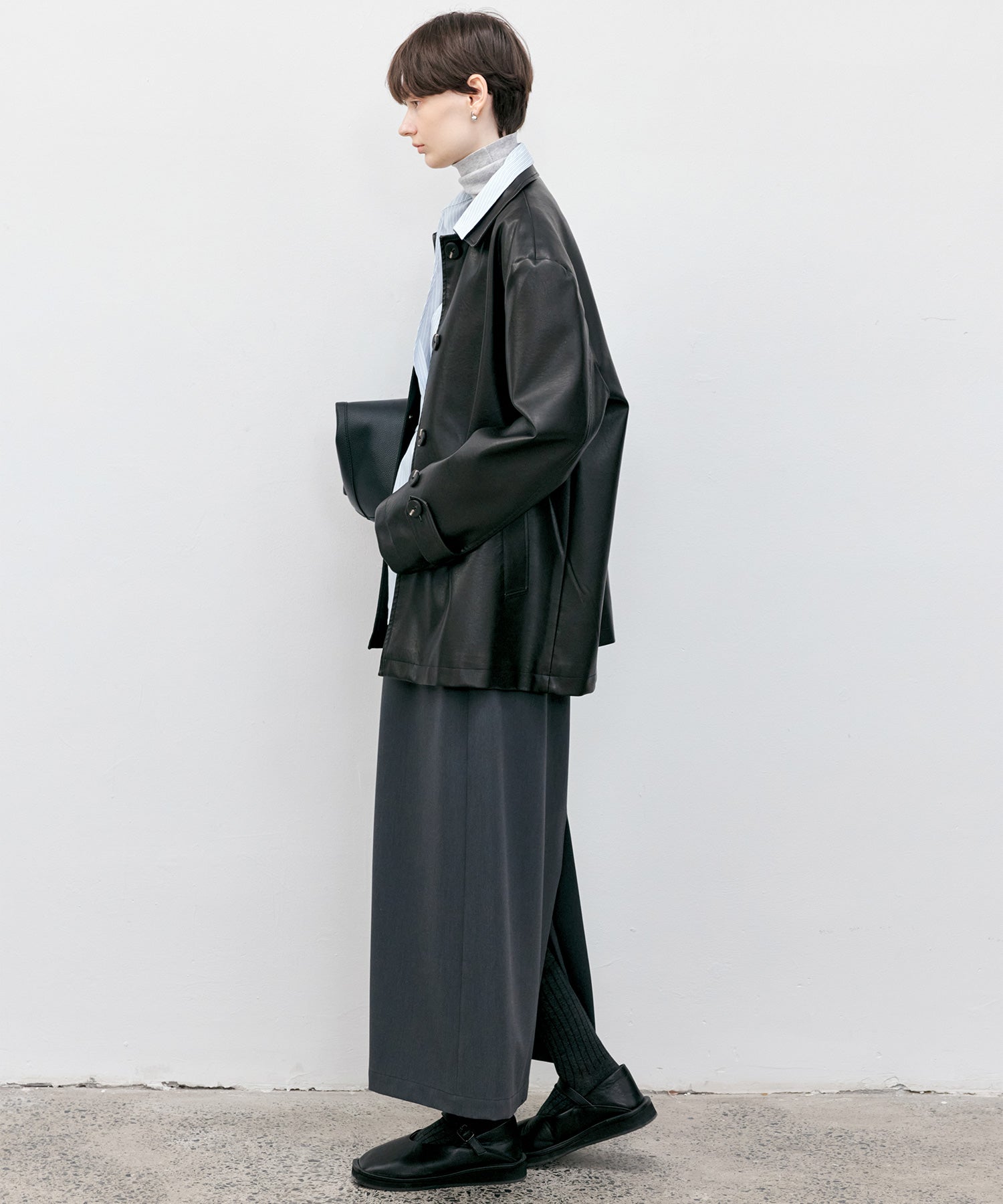 Contrast Panel Turtleneck Top