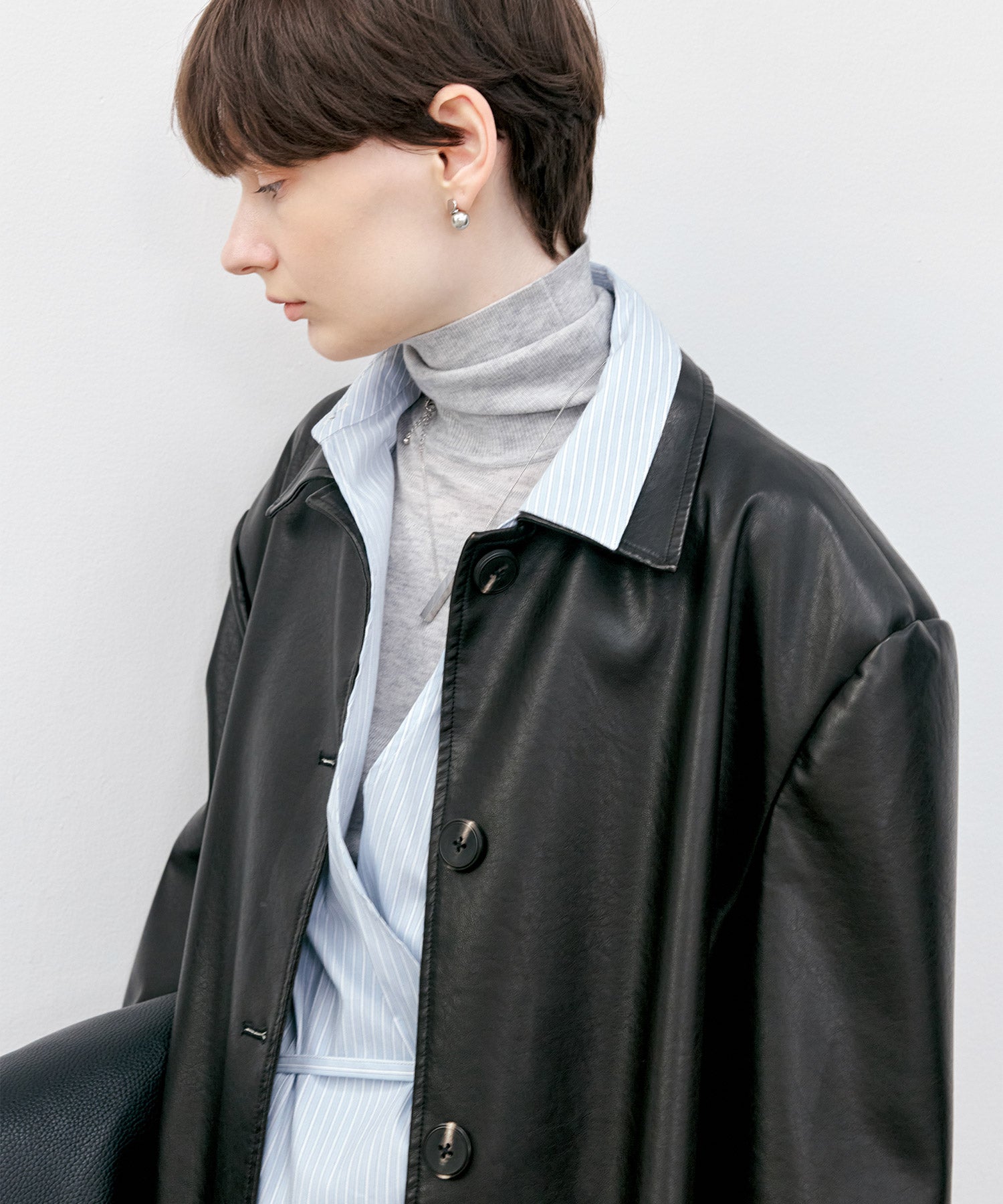 Contrast Panel Turtleneck Top