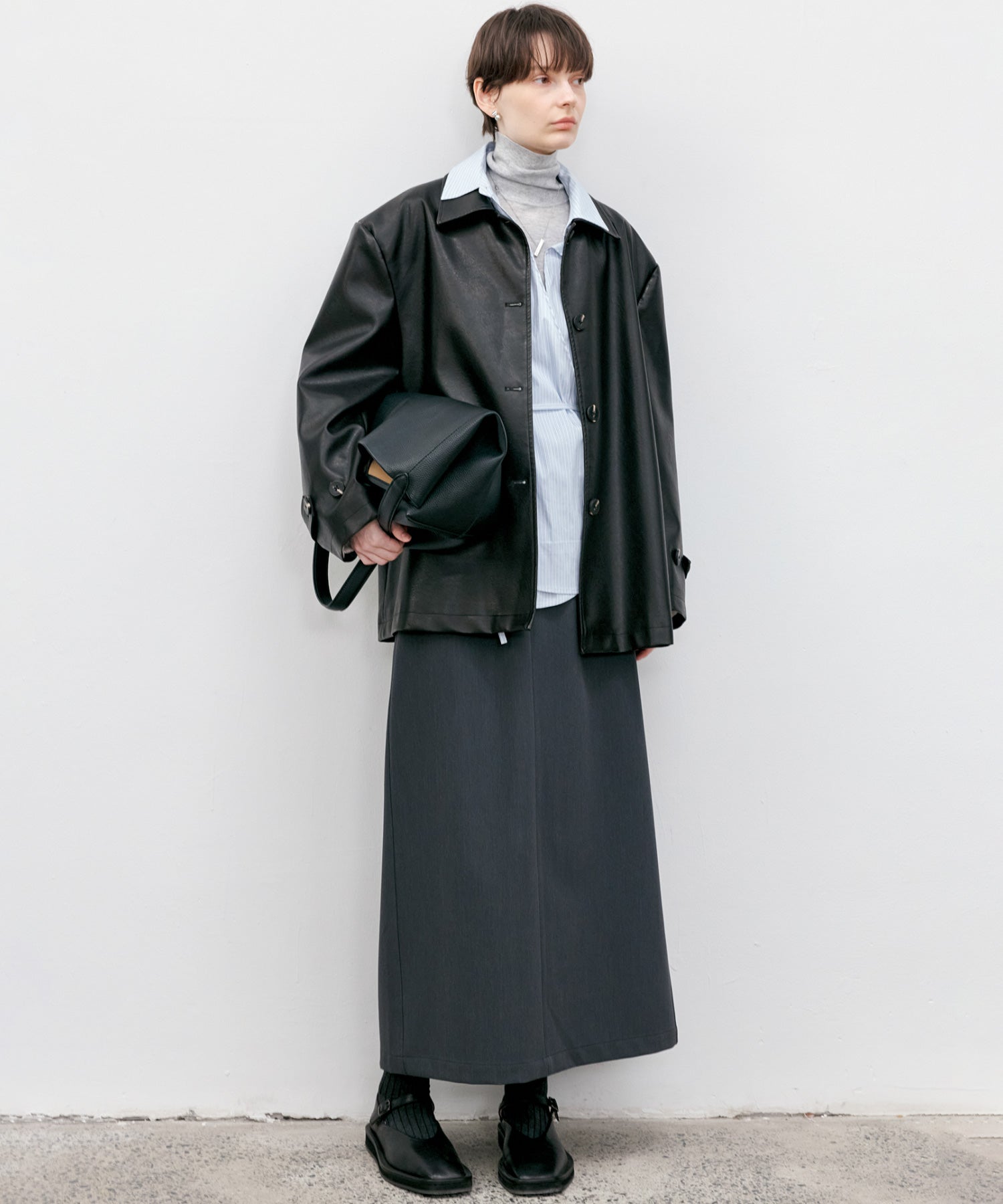 Contrast Panel Turtleneck Top