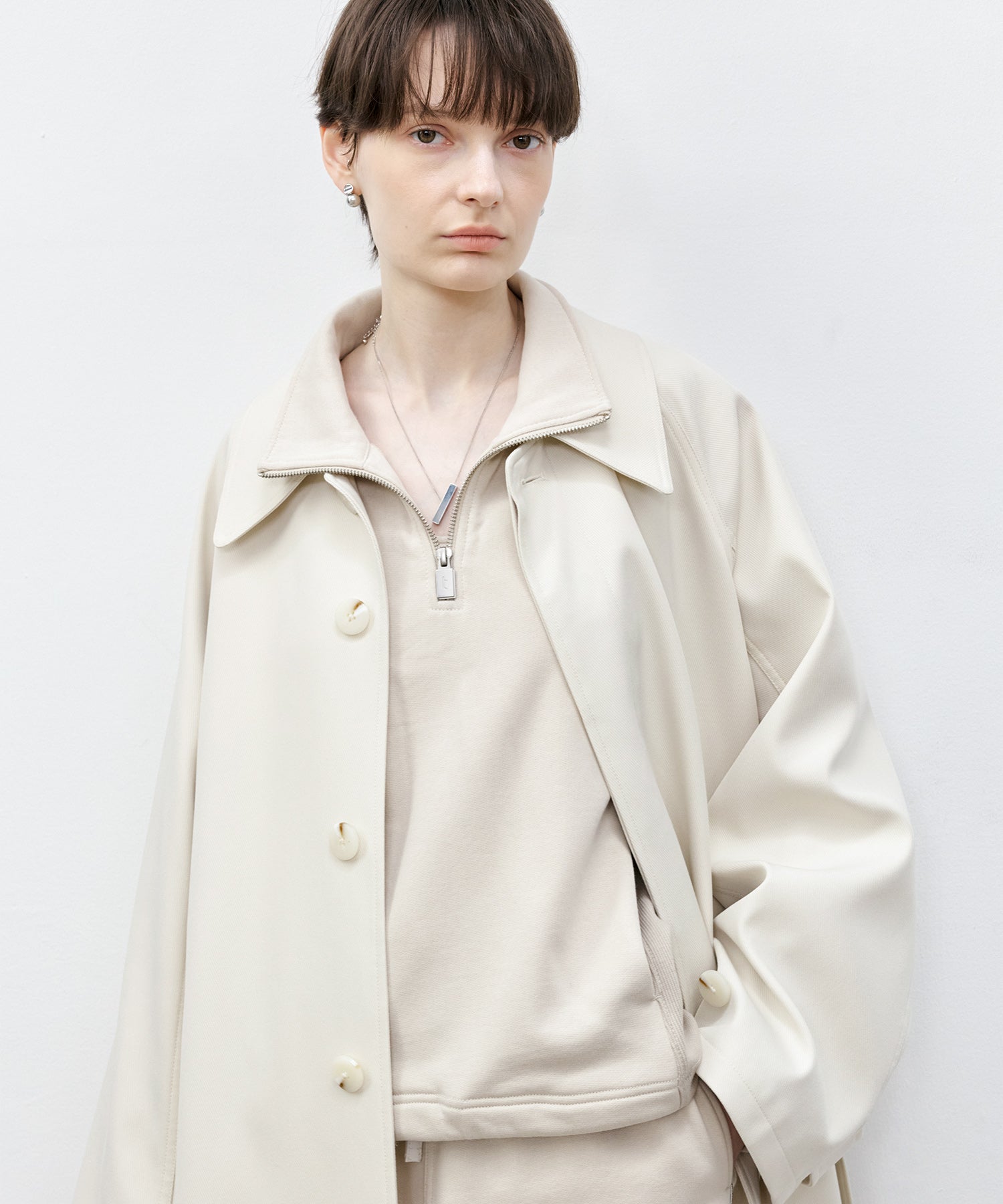 Half-Zip Over Size Pullover