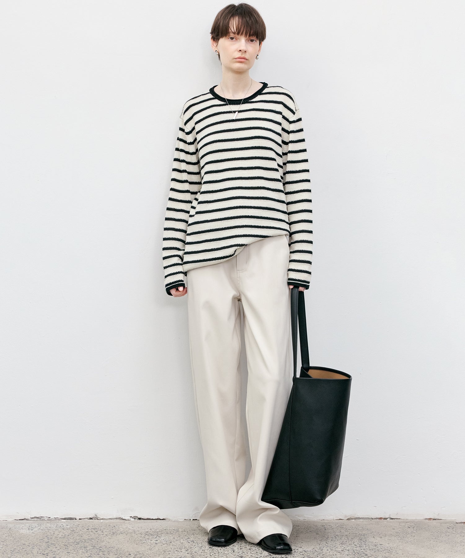 White Straight-Leg Pants