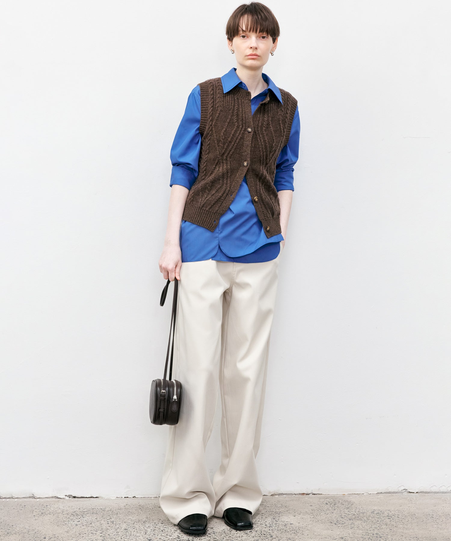 Wool Cable-Knit Vest