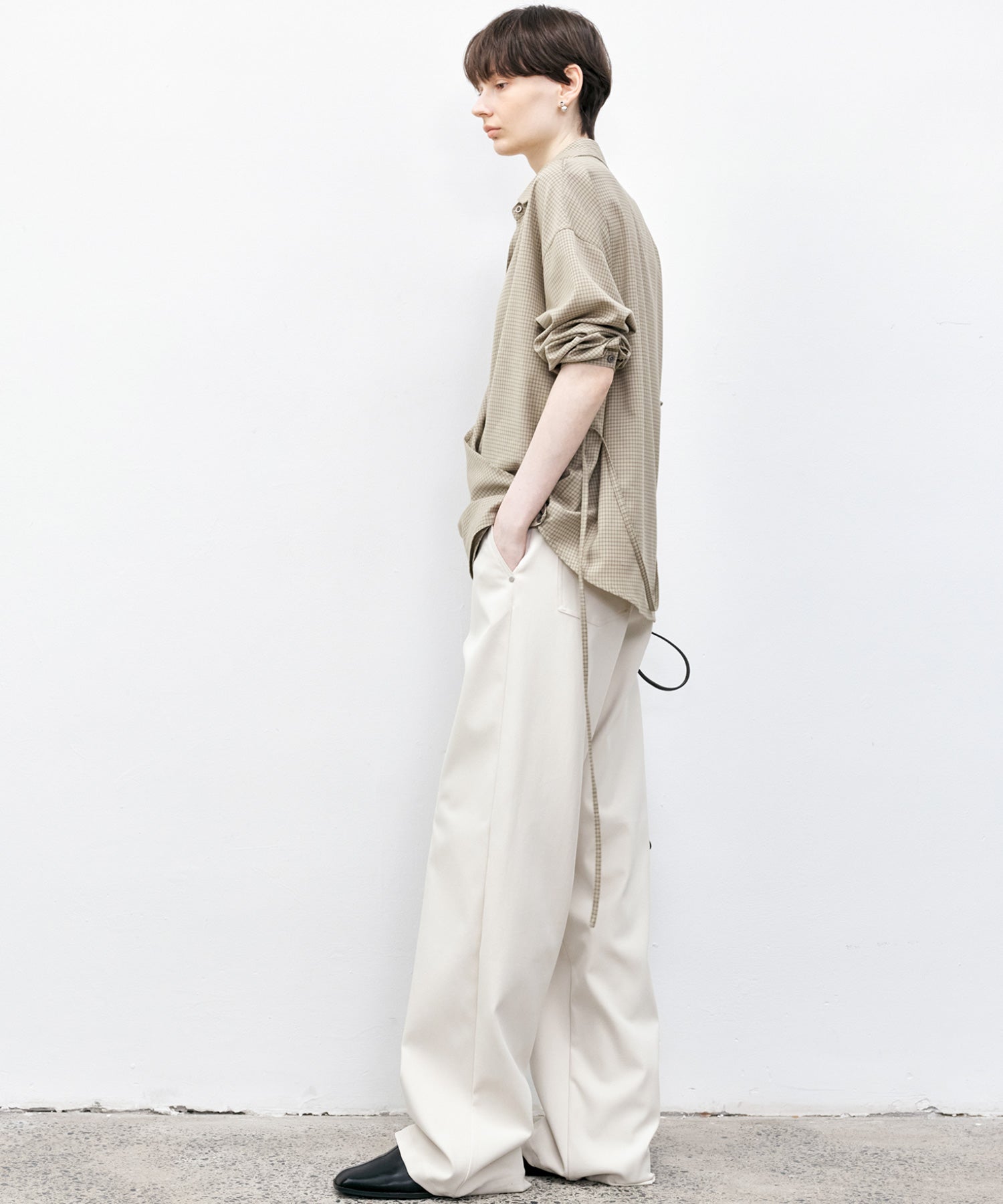 Plaid Asymmetric Shirt