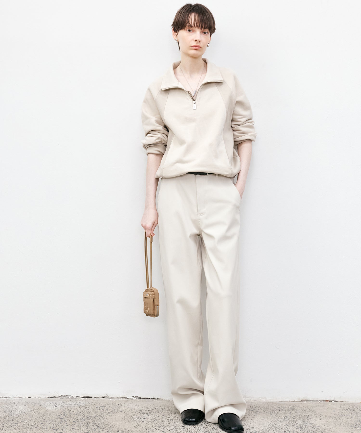 White Straight-Leg Pants