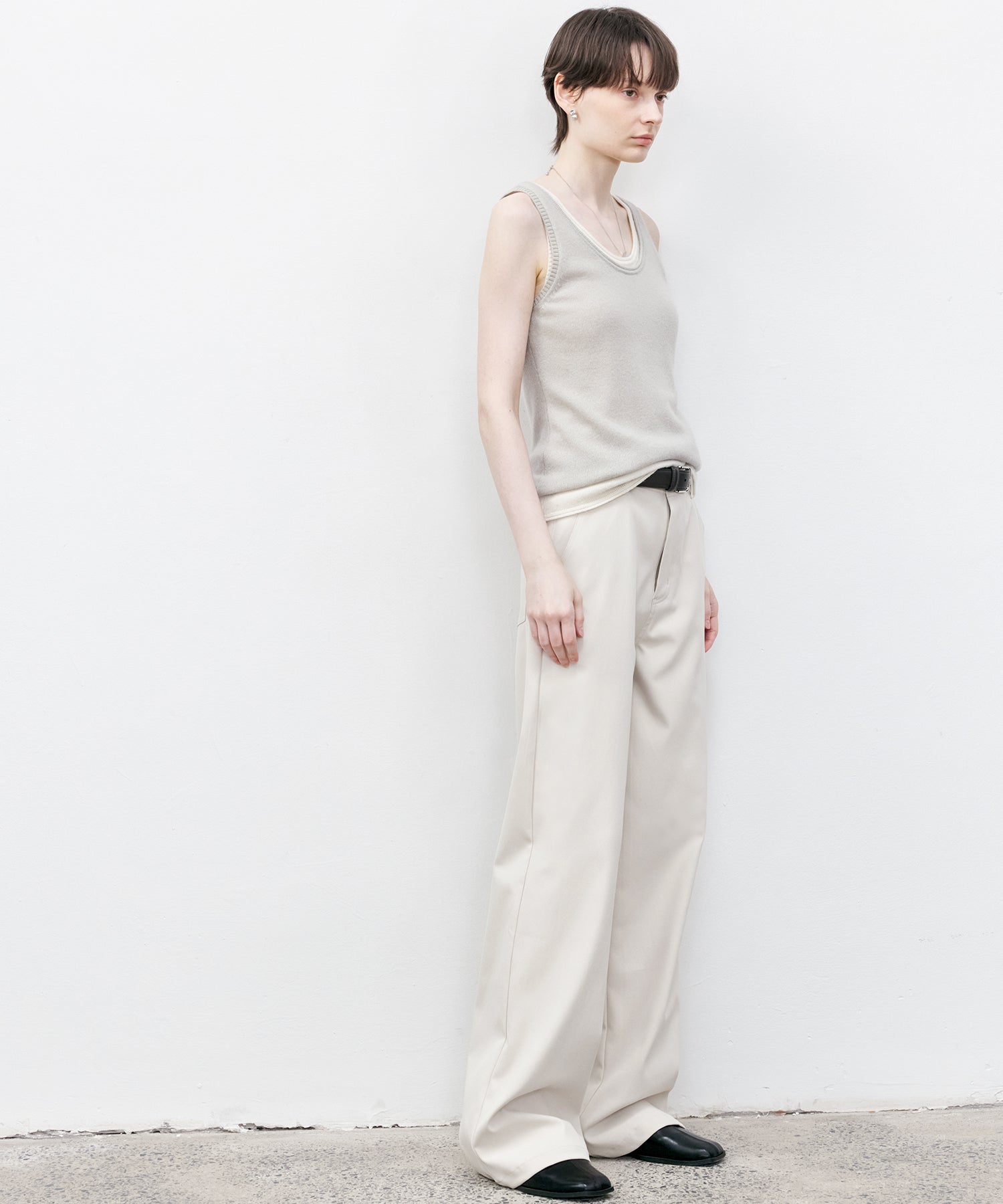 White Straight-Leg Pants