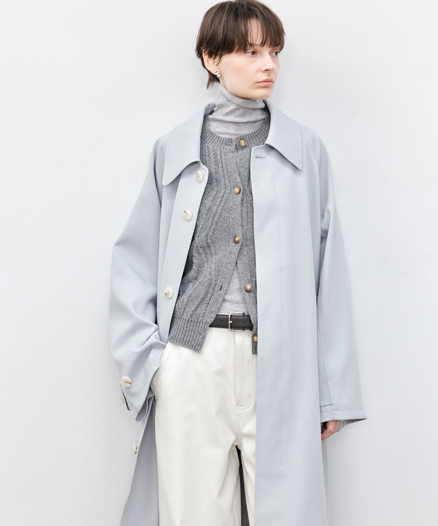 Contrast Panel Turtleneck Top