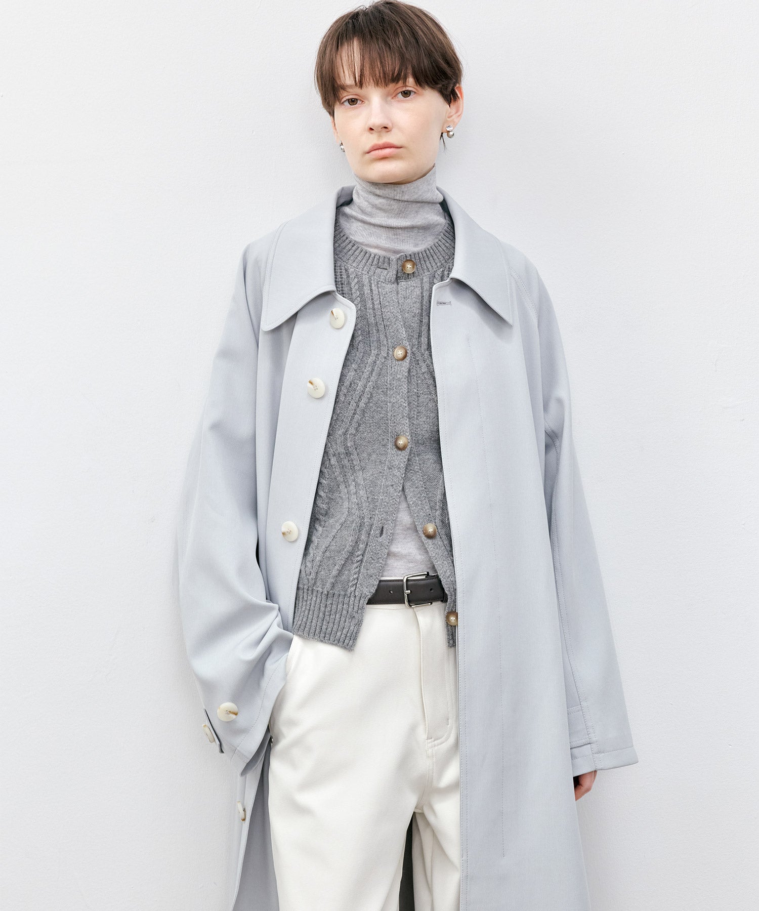 Contrast Panel Turtleneck Top