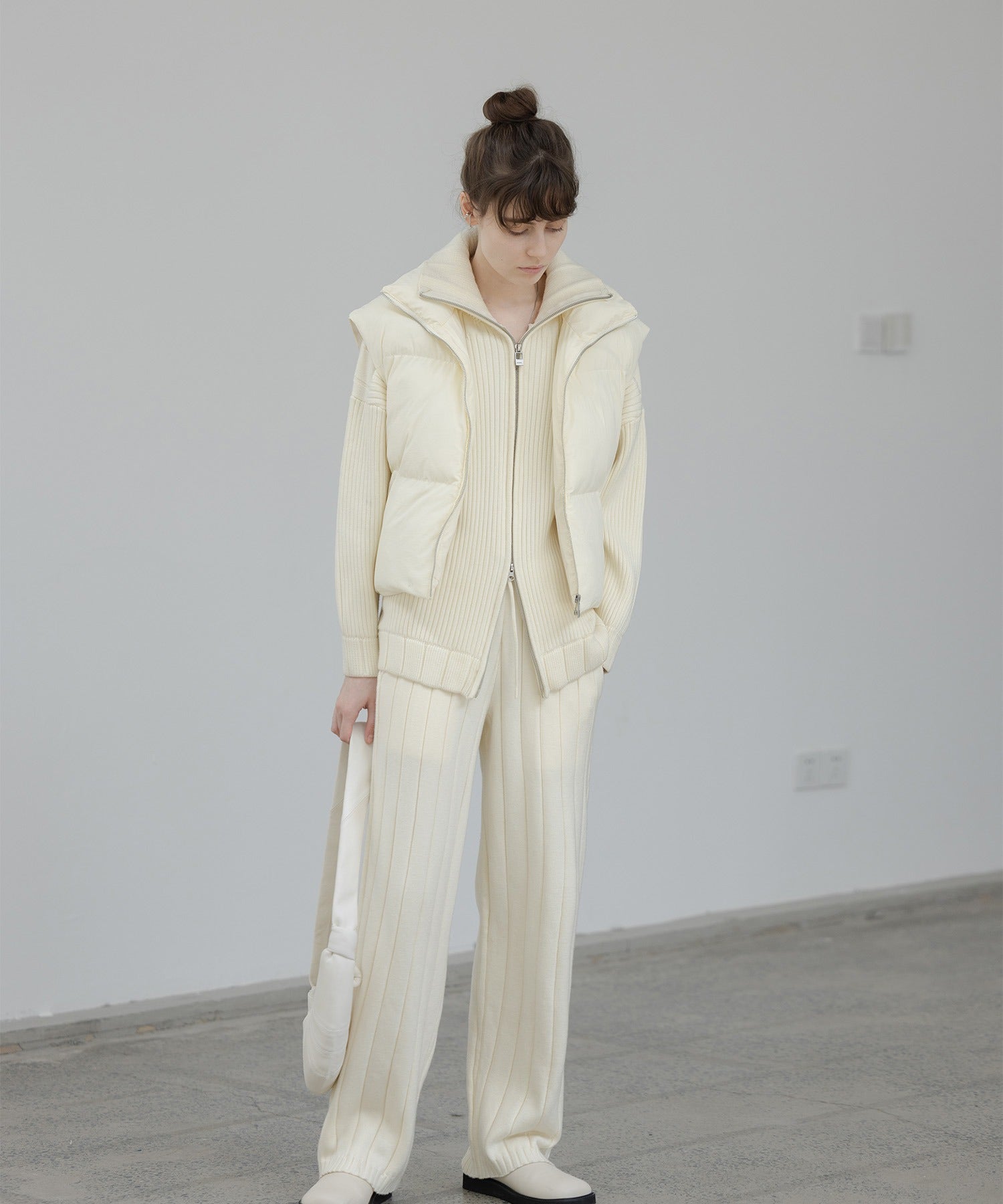 Wide Rib Knit Pants