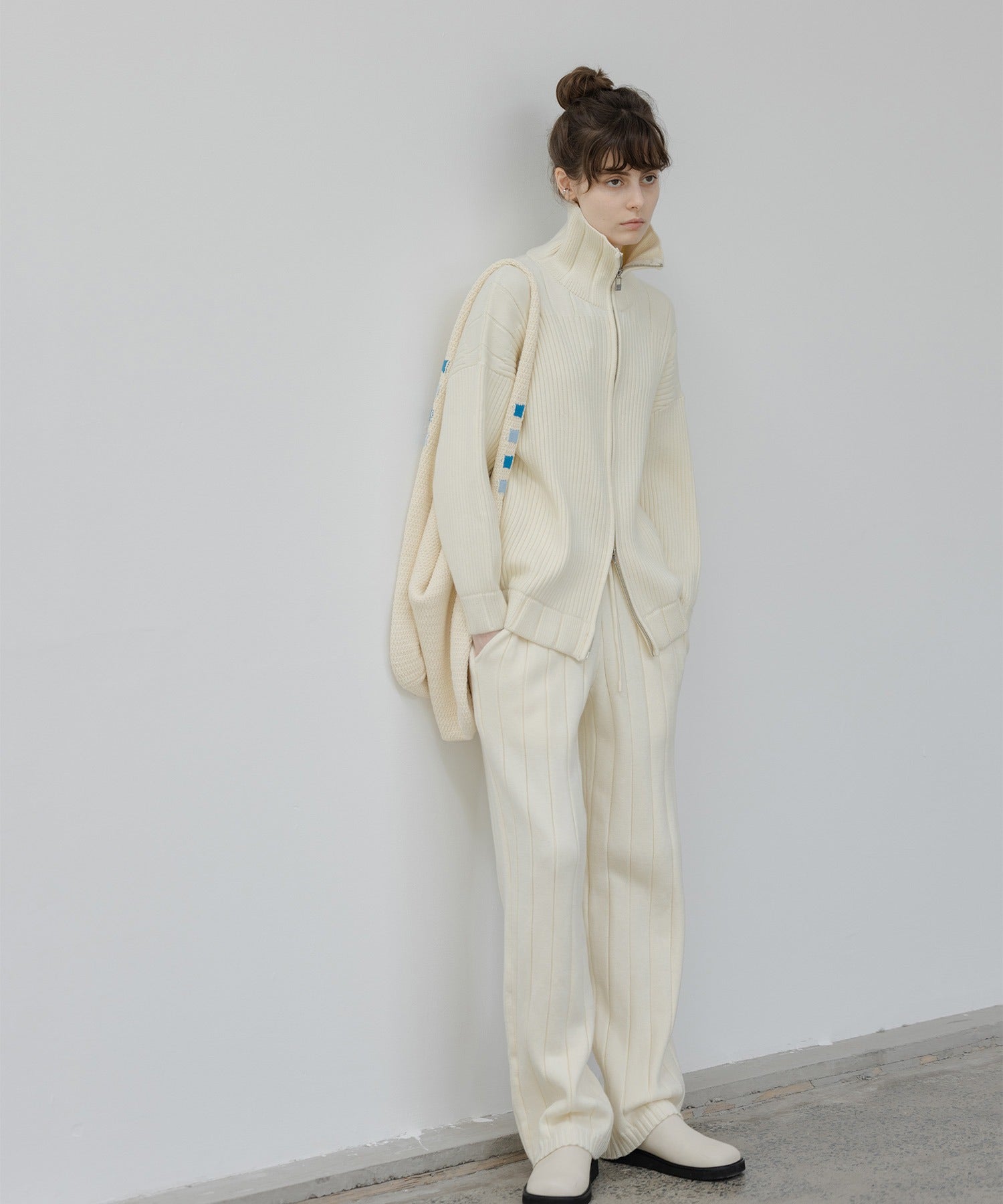 Wide Rib Knit Pants