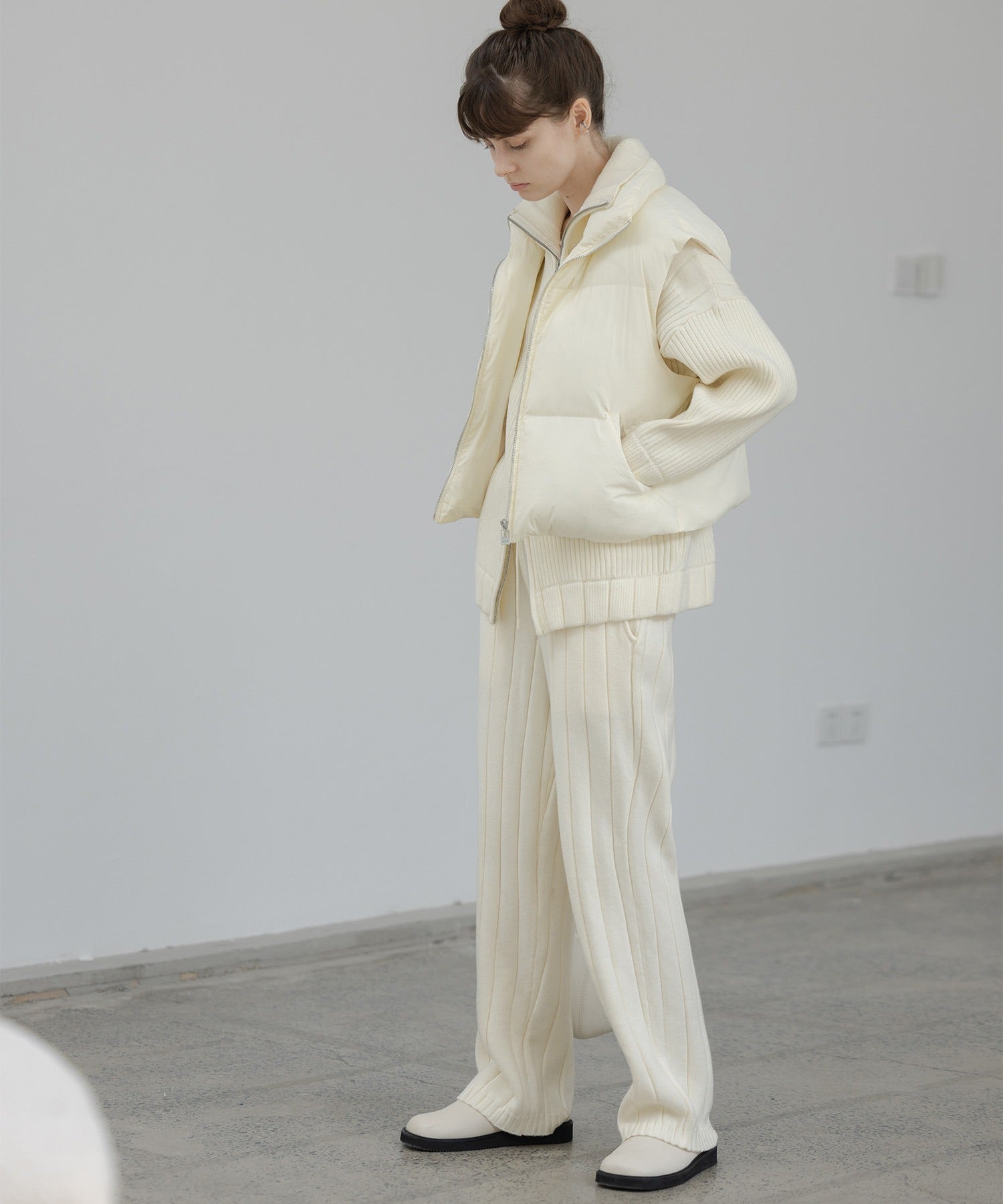 Wide Rib Knit Pants