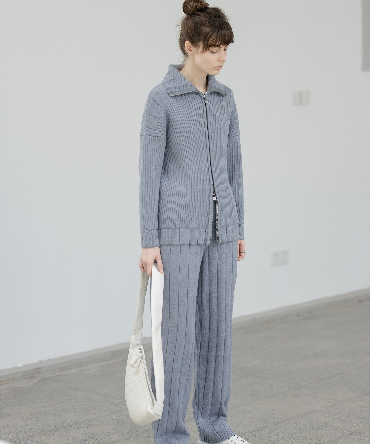 Wide Rib Knit Pants