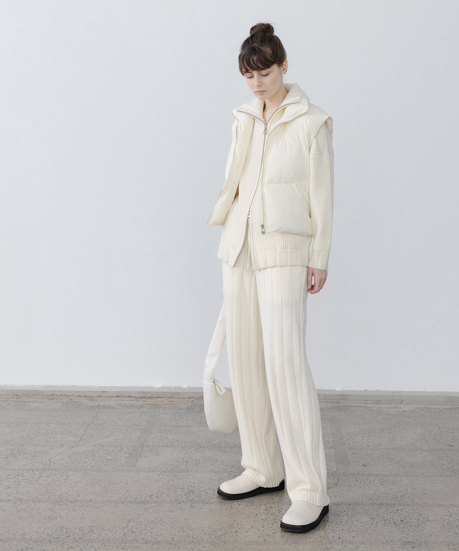 Wide Rib Knit Pants