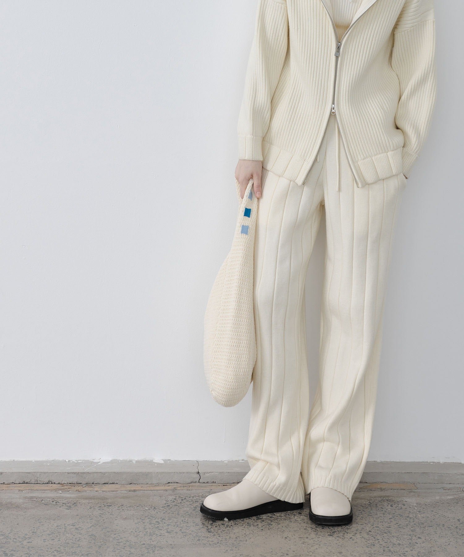 Wide Rib Knit Pants