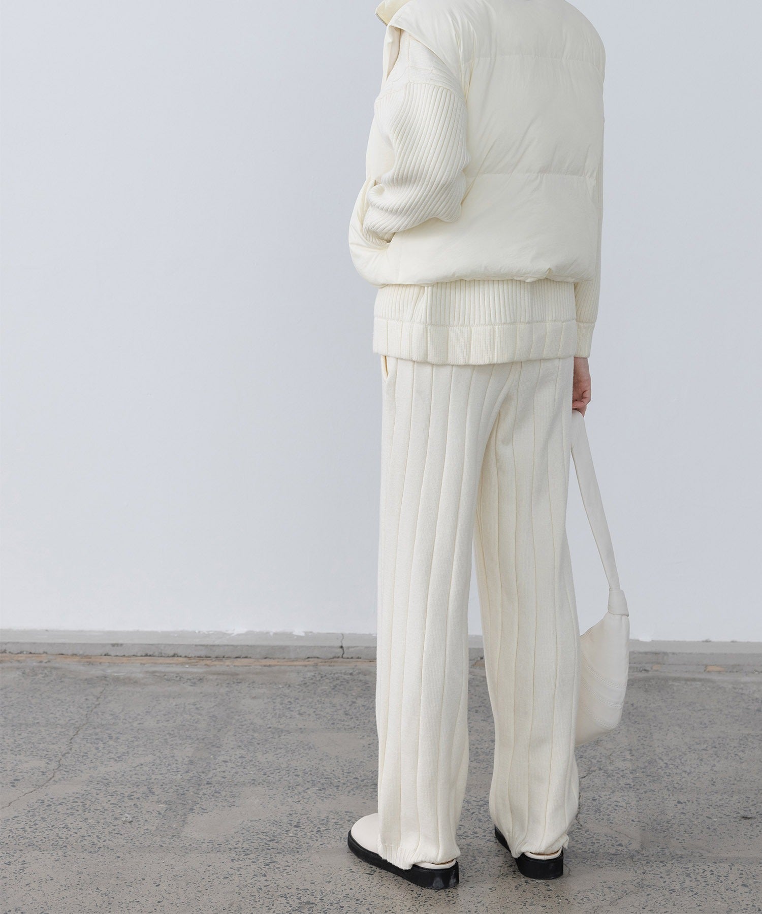 Wide Rib Knit Pants