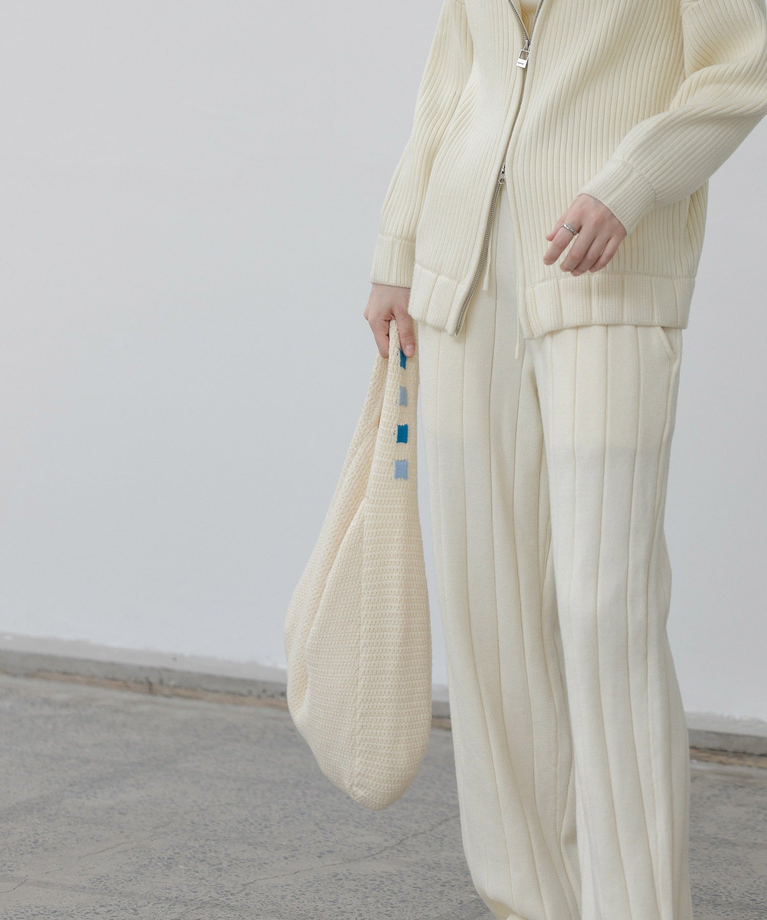 Wide Rib Knit Pants