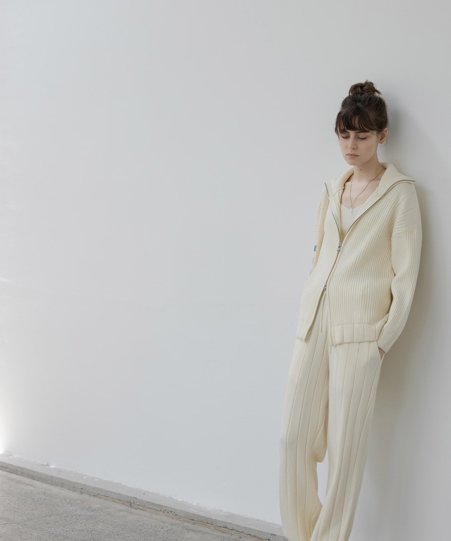 Wide Rib Knit Pants