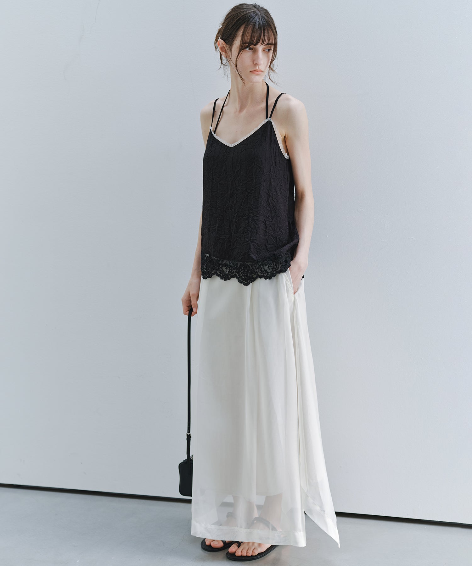 「6月上旬~中旬出荷」Organza Layered Long Skirt