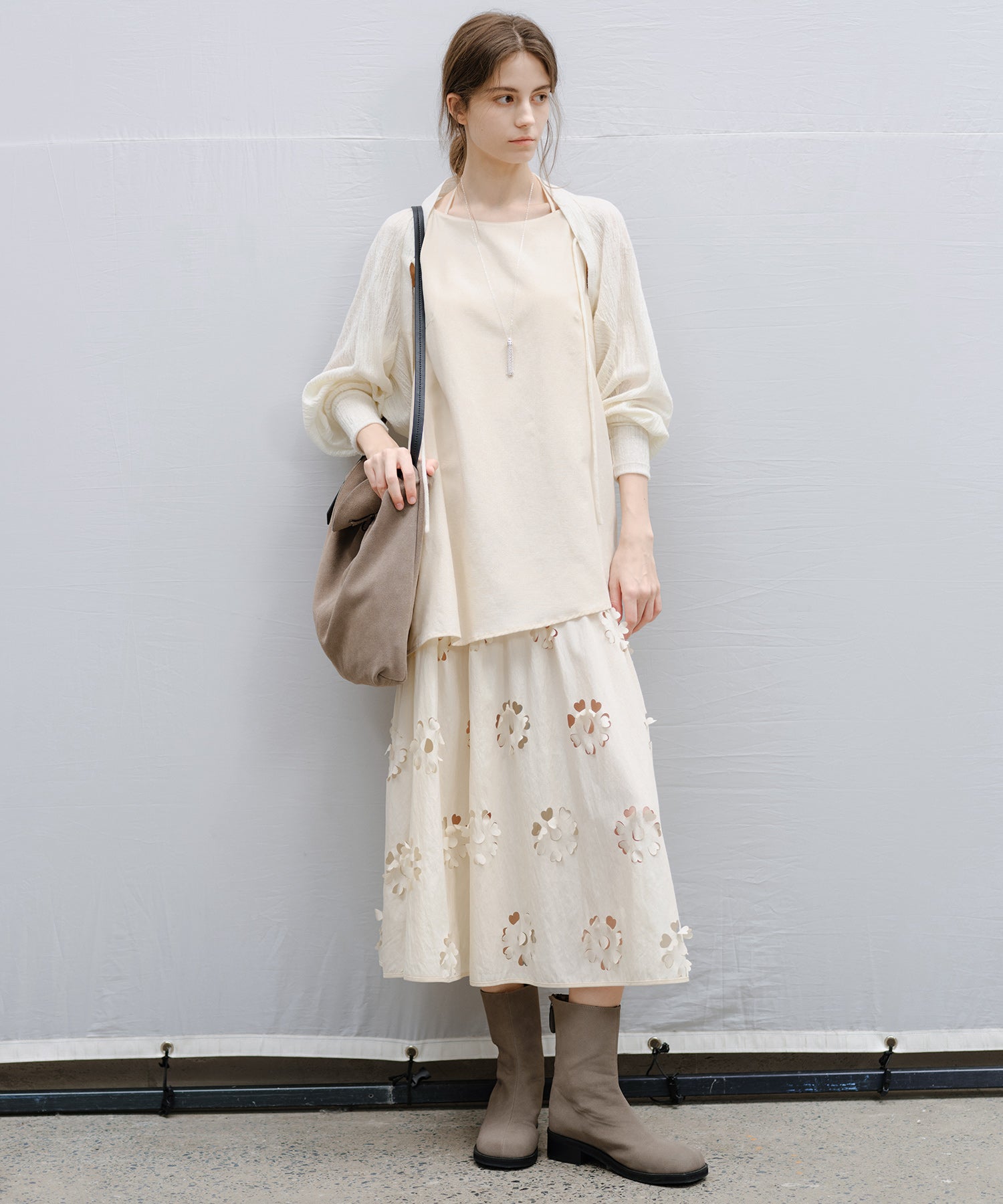 "Shipping from late February to early March" Textured Sheer Bolero Cardigan