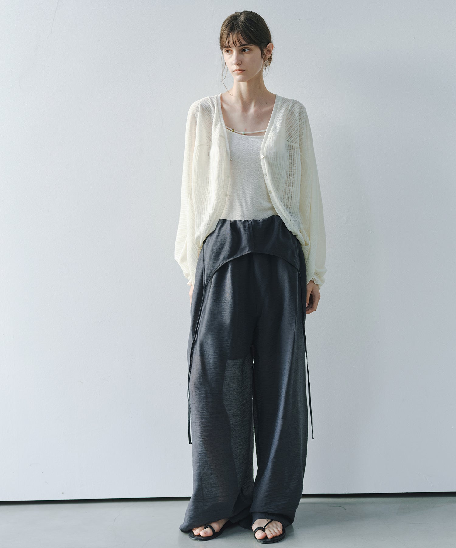 「7月中旬~下旬出荷」Multi-Way Linen Blend Wide Jumpsuit