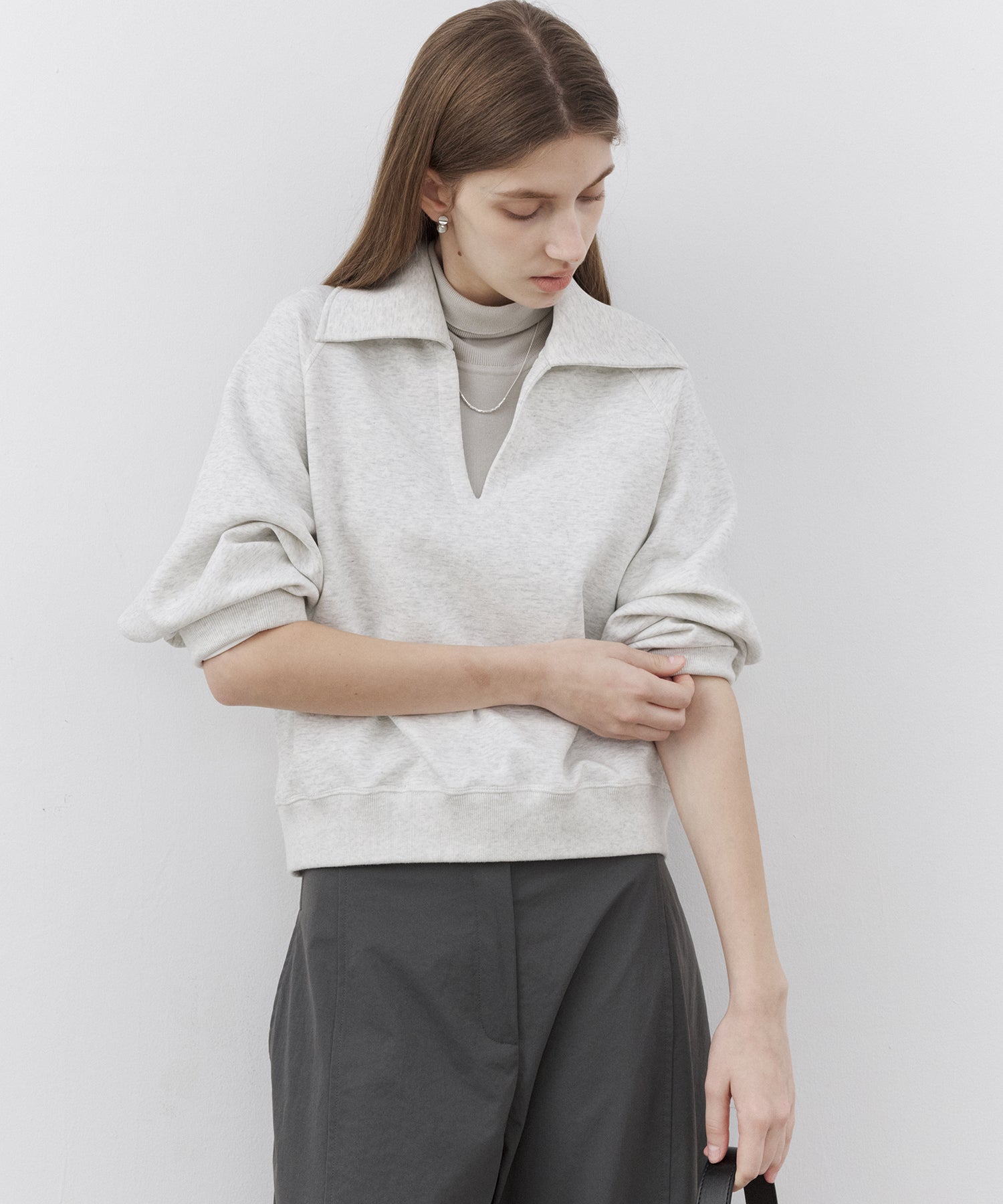 Polo Collar Skipper Sweatshirt