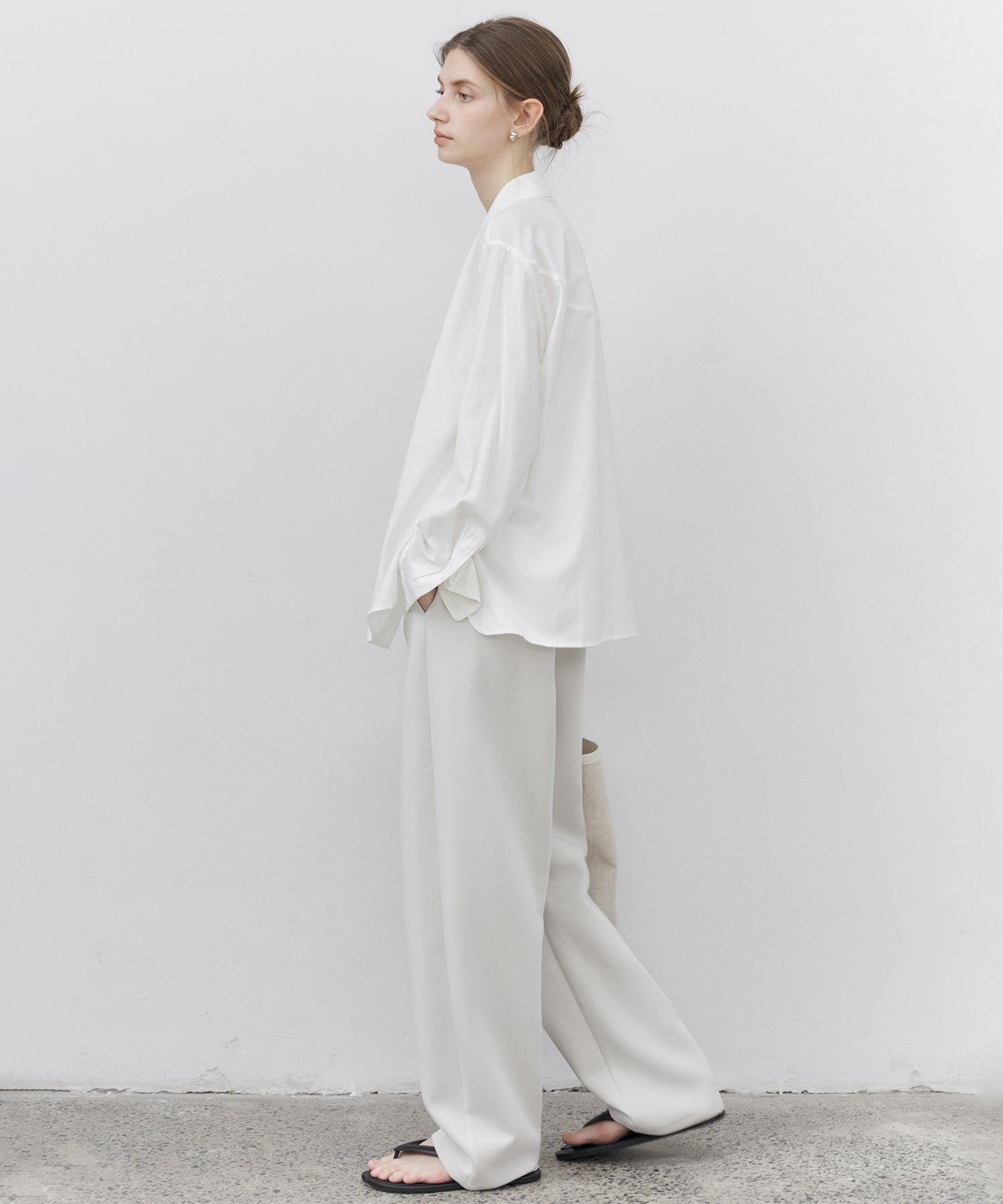 2-Way Asymmetric Button Long Sleeve Shirt