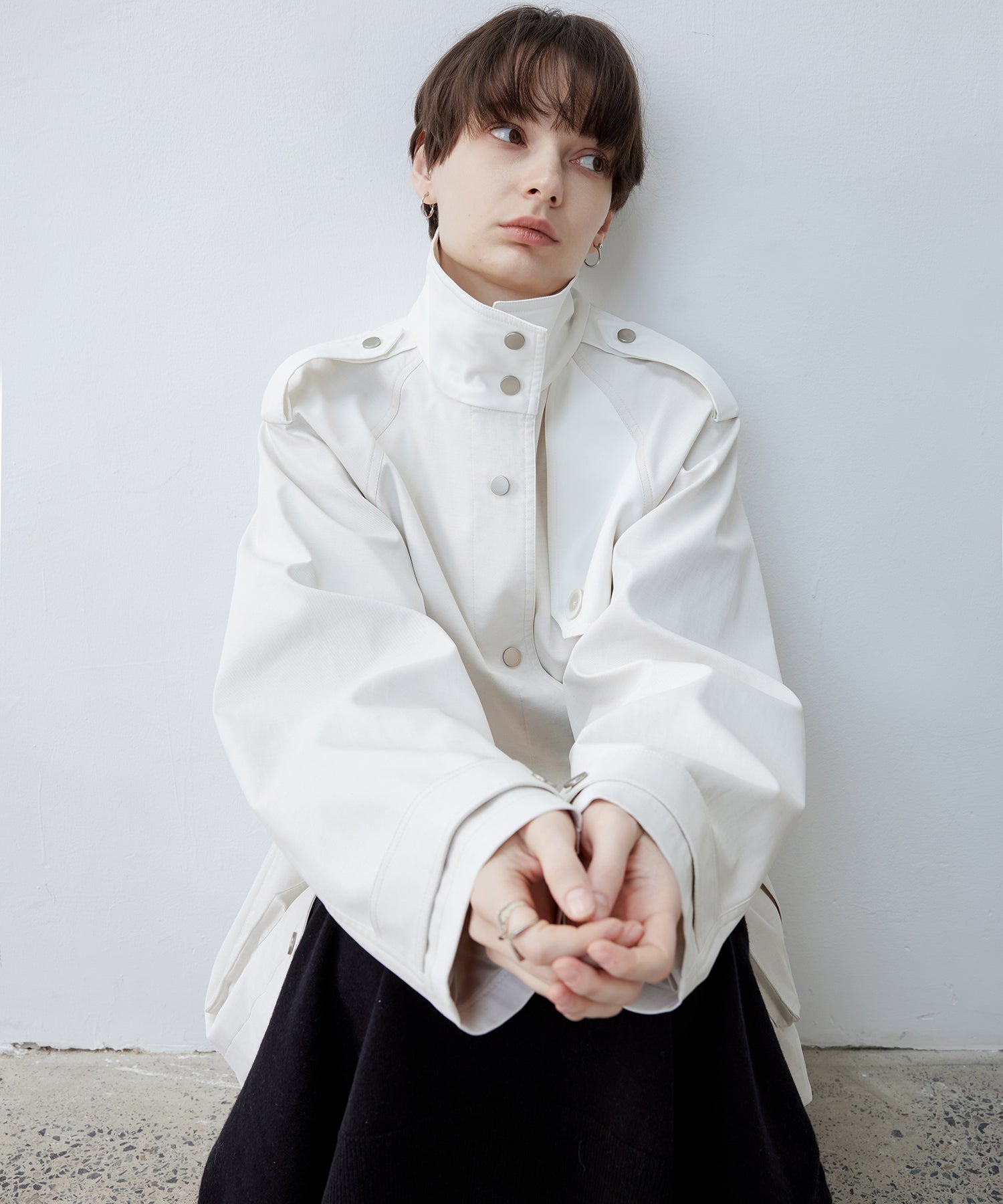 Stand Collar Utility Jacket