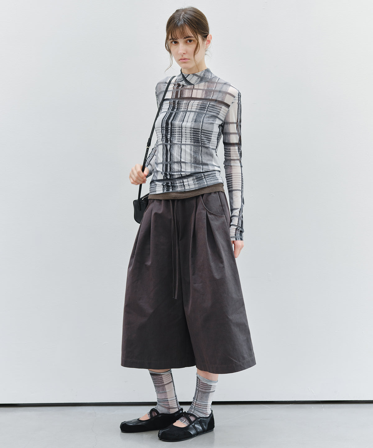 「9月下旬出荷予定」Drawstring Waist Wide Midi Pants