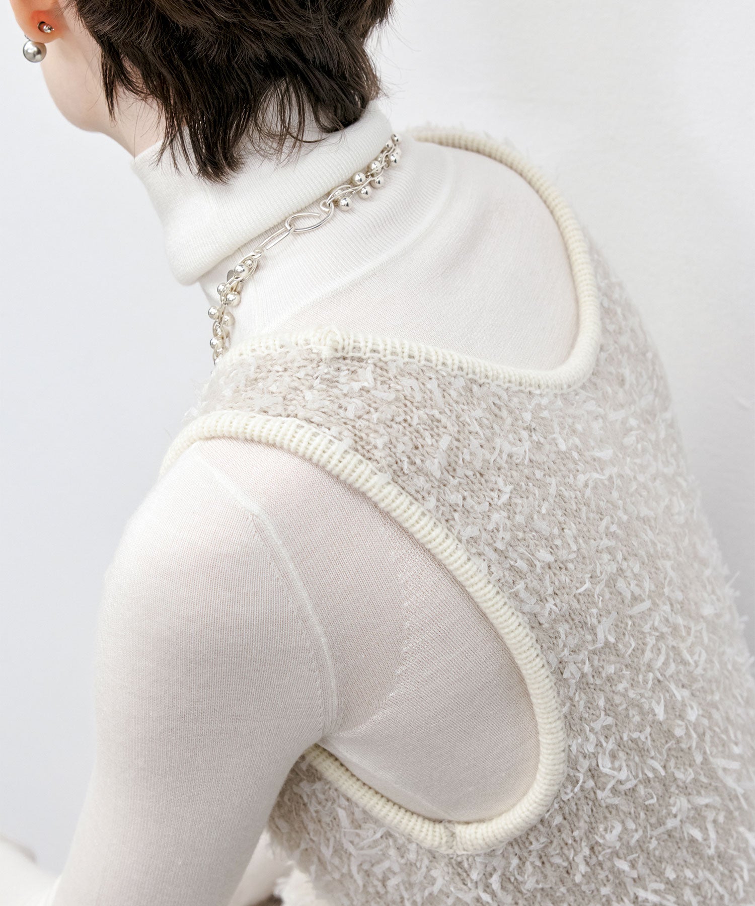 Tweed Round Neck Knit Dress