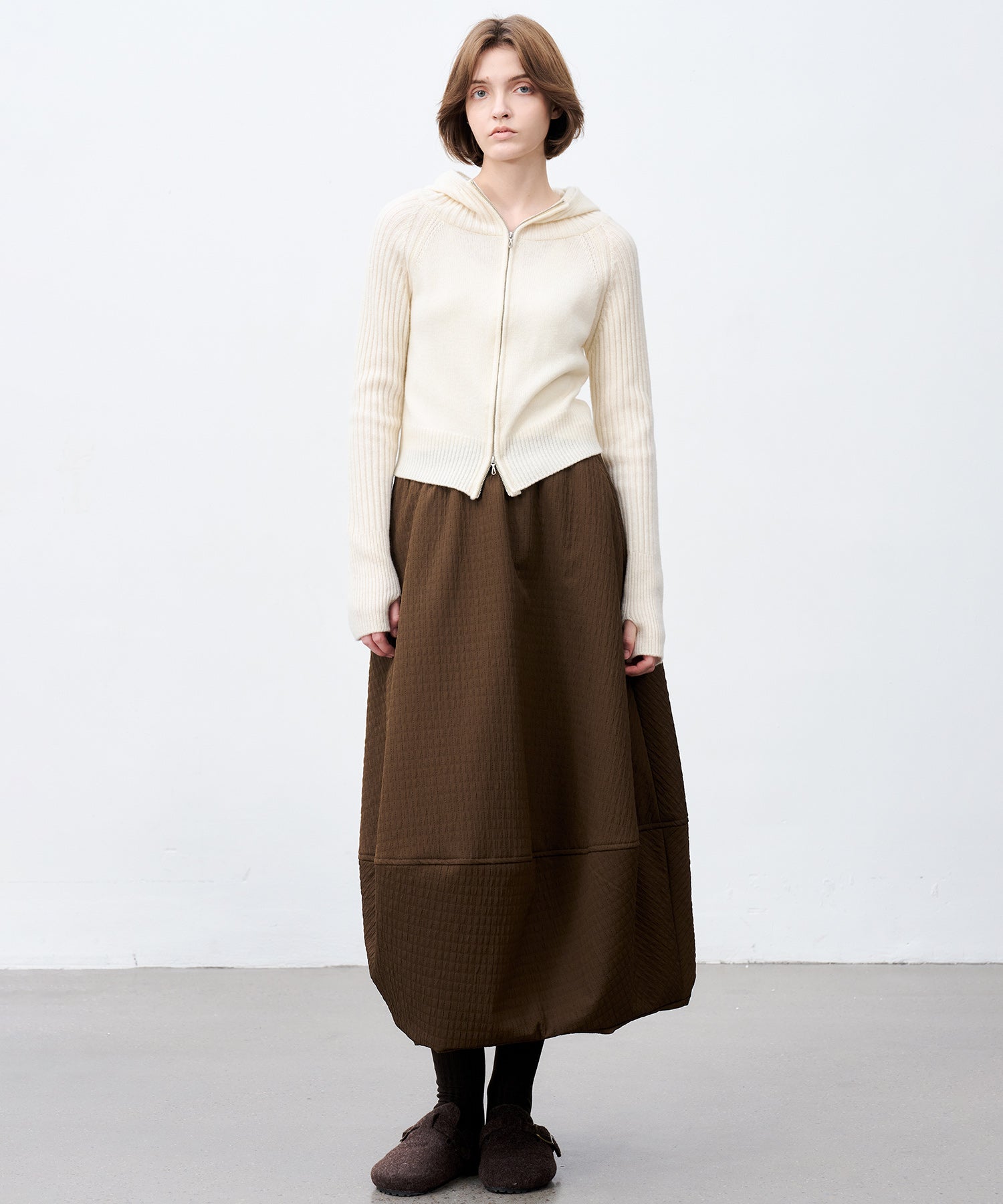 Jacquard Quilted Balloon Skirt