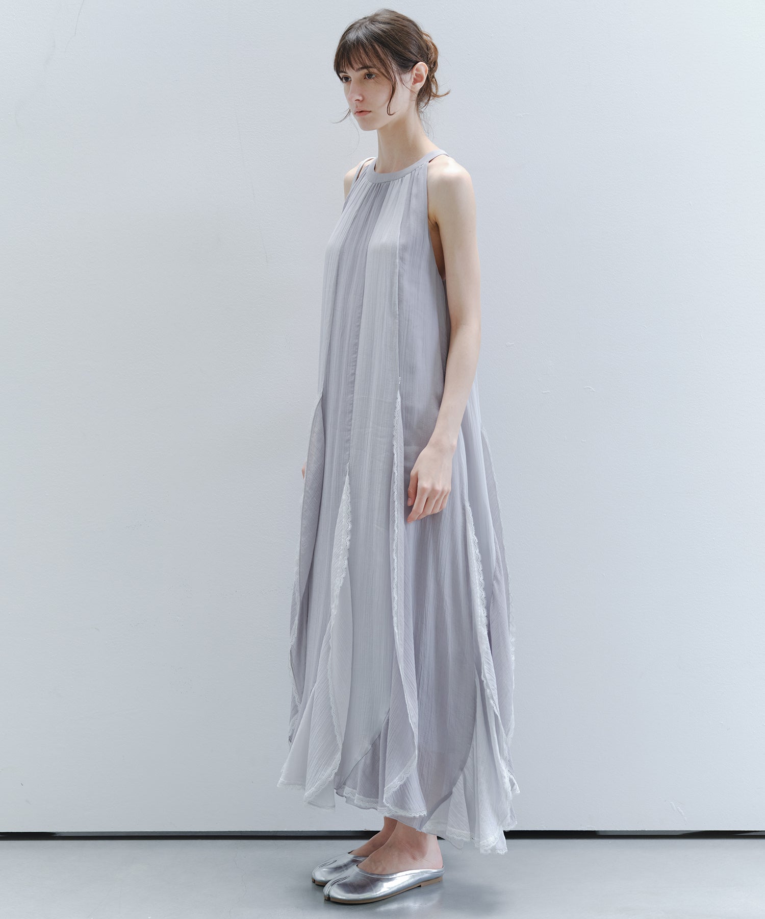 「6月上旬~中旬出荷」Color Block Layered Sleeveless Dress