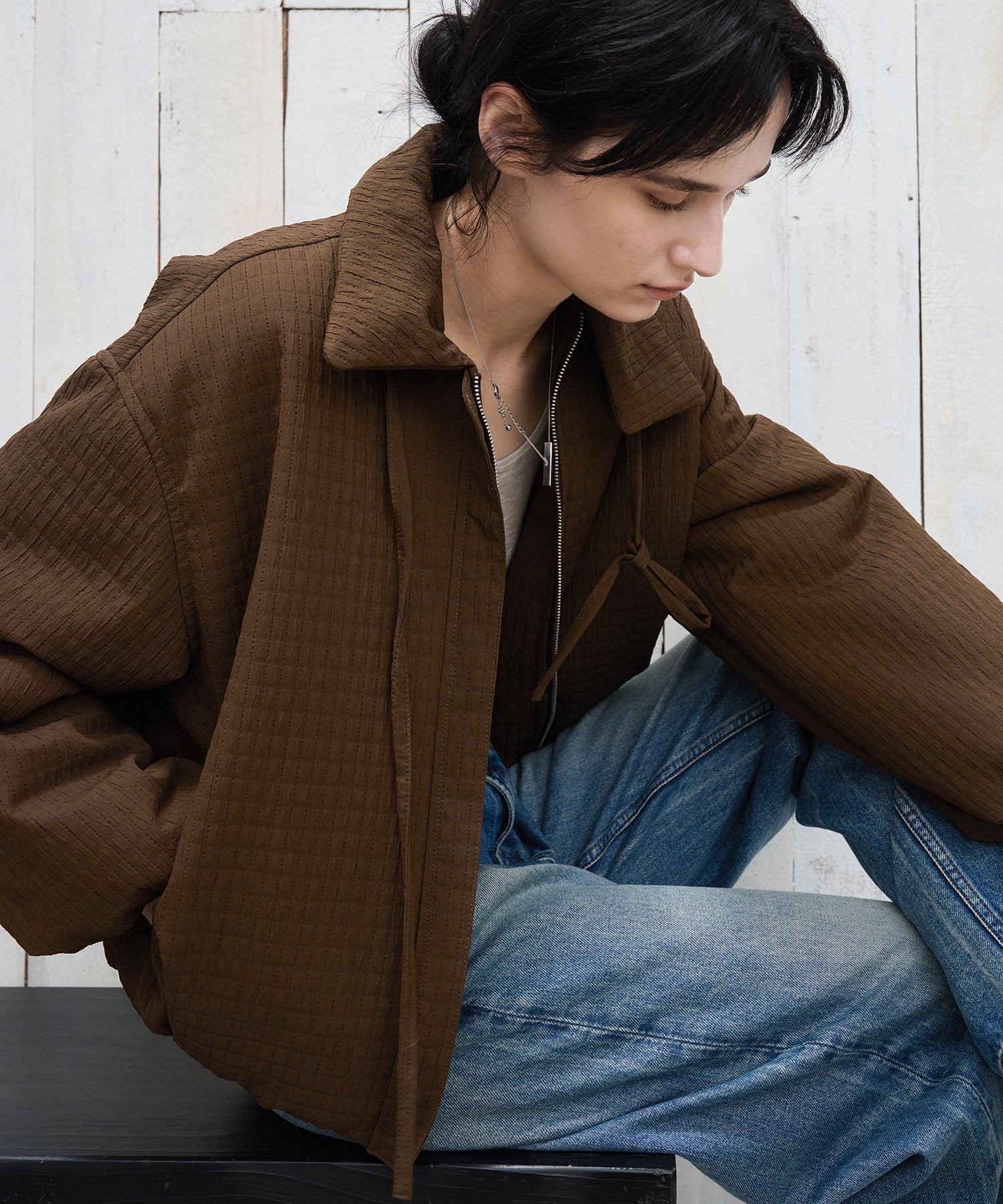 Ribbon Balloon Quilted Jacket
