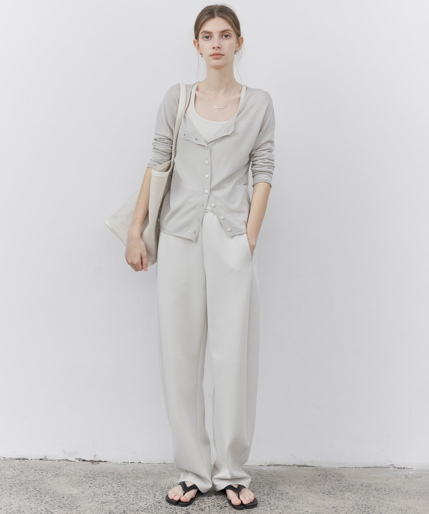 Stretch Ribbed U-Neck Tank Top