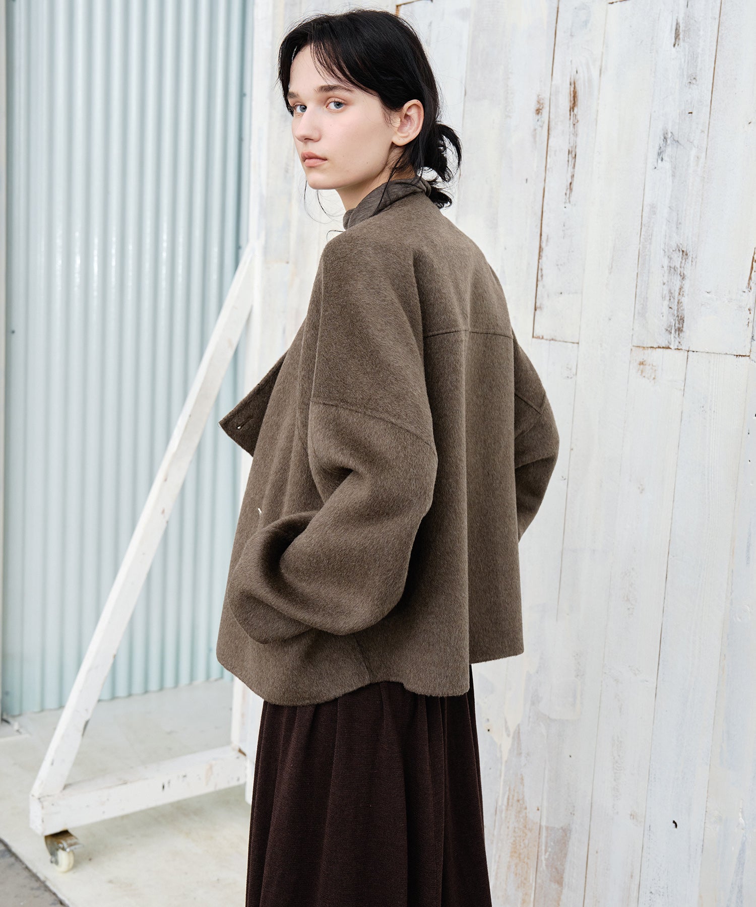 100% Wool Multi-Button Double-Face Short Coat