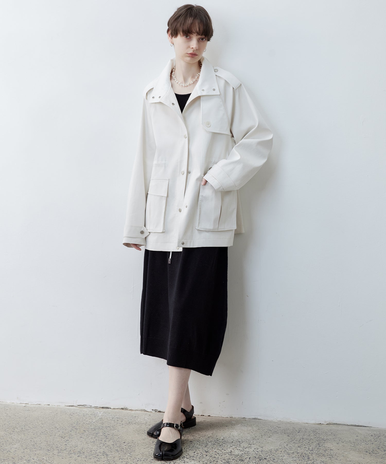 Stand Collar Utility Jacket