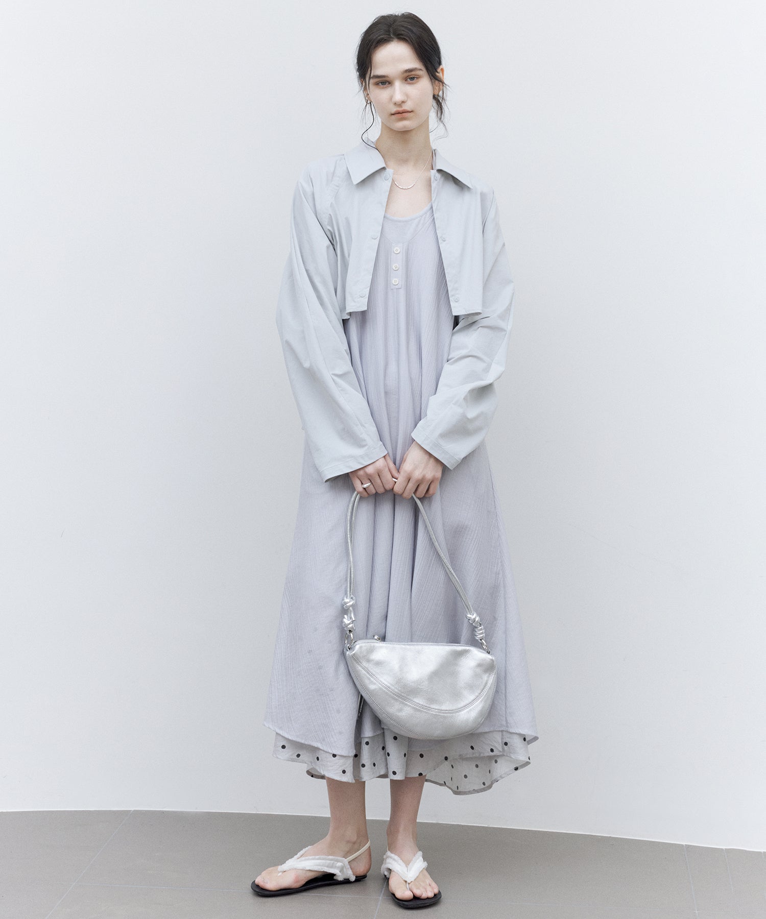 UPF50+ Cropped UV Shirt Jacket with Back Drawstring