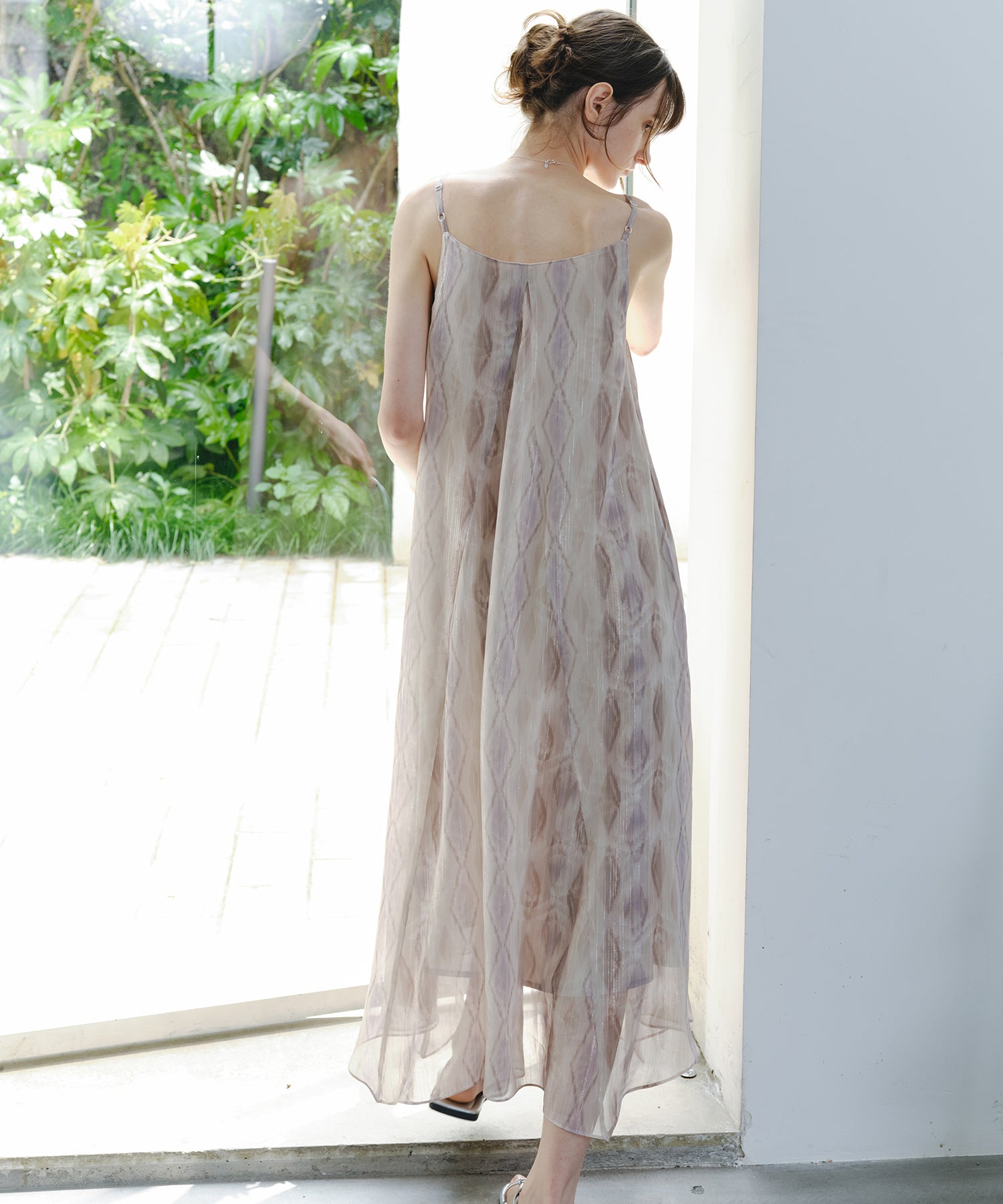 「7月上旬~中旬出荷」Abstract Art Print Cami Dress