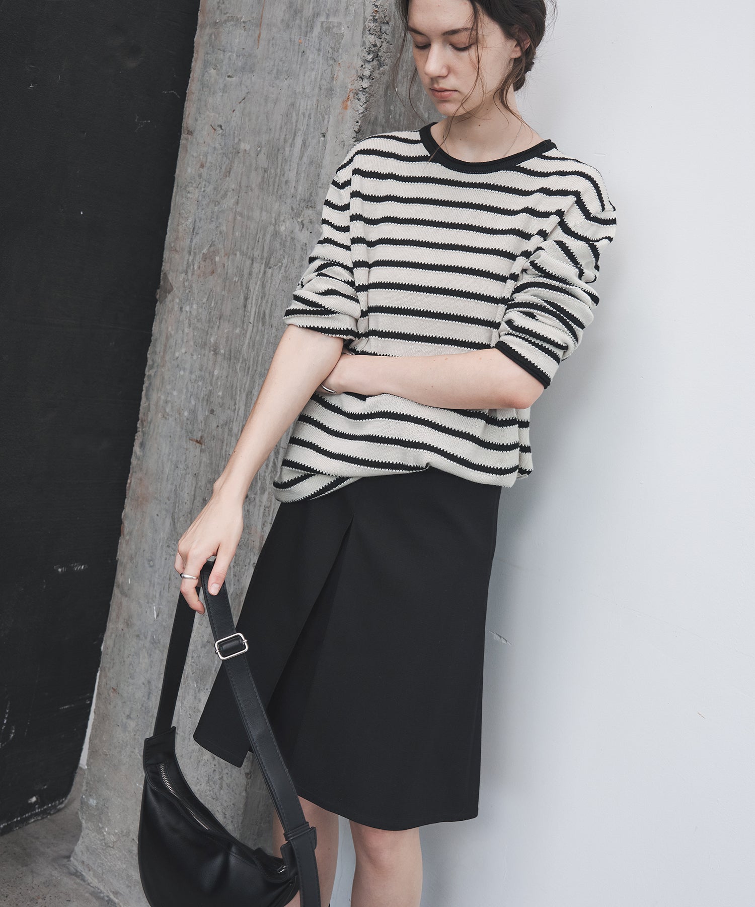 2-Way Tuck Pleated Midi Skirt