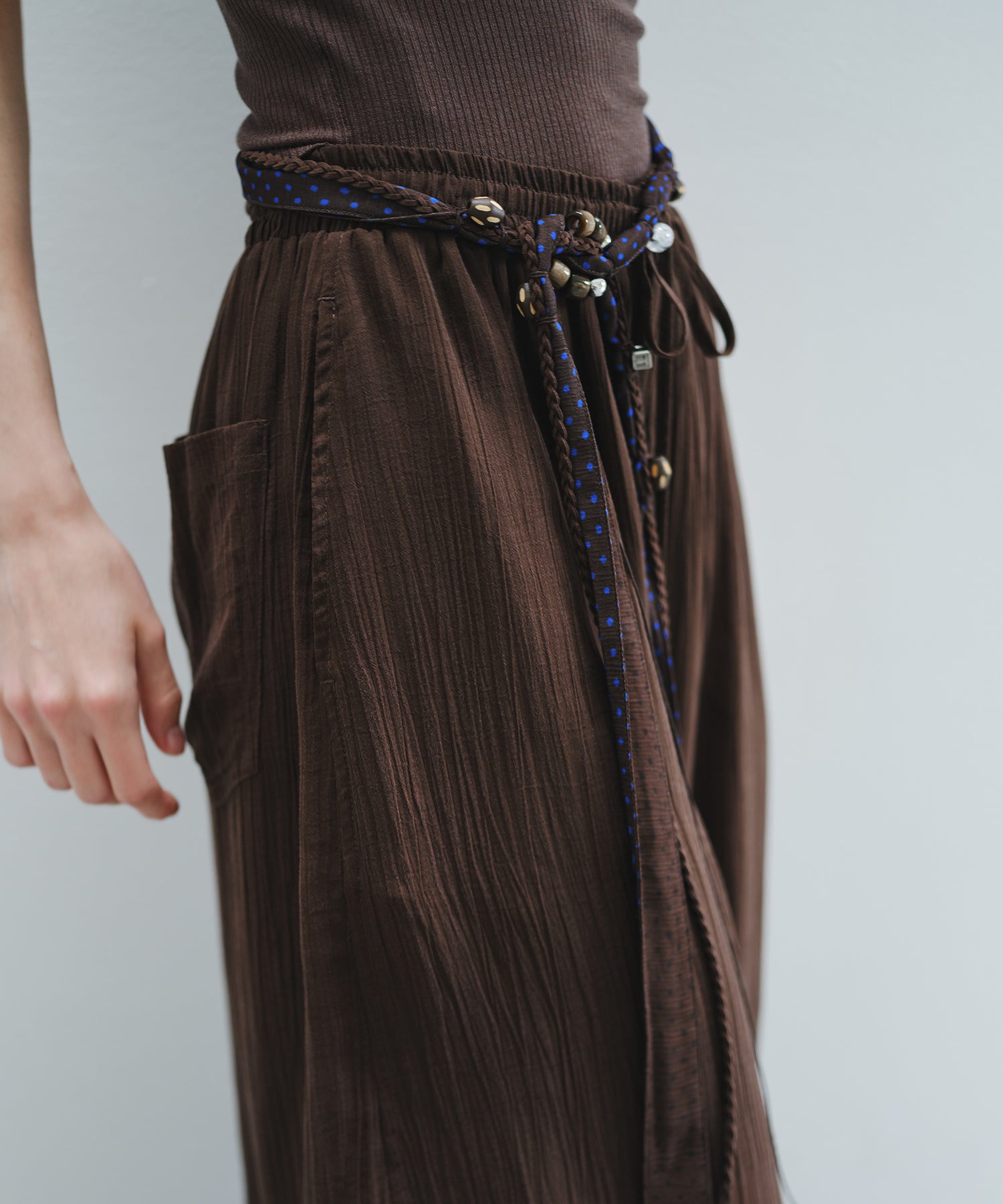 「6月上旬~中旬出荷」Handcrafted Beaded Cord Belt
