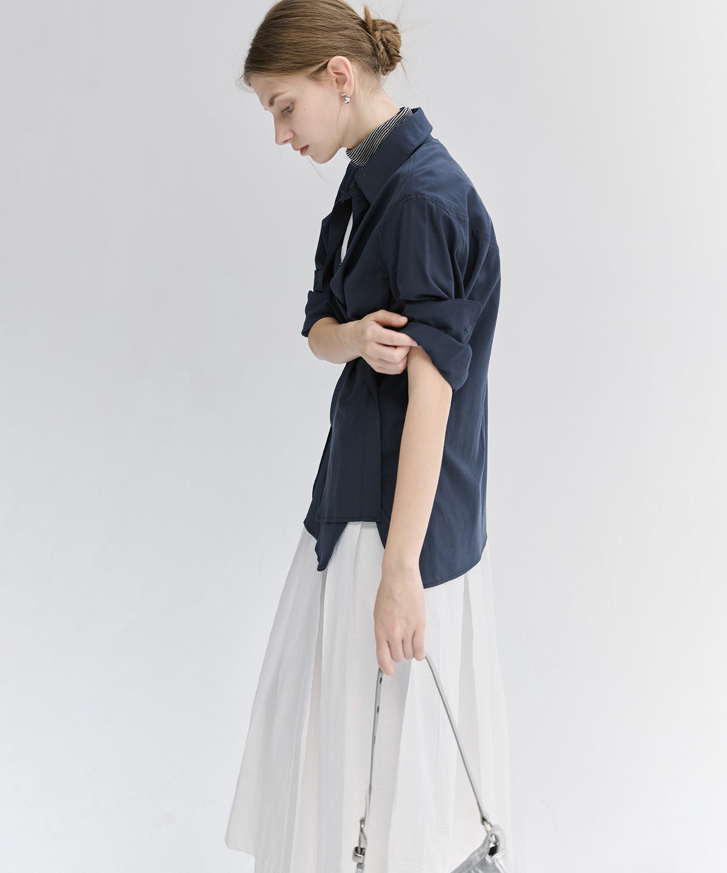 Tucked Sleeveless Long Dress