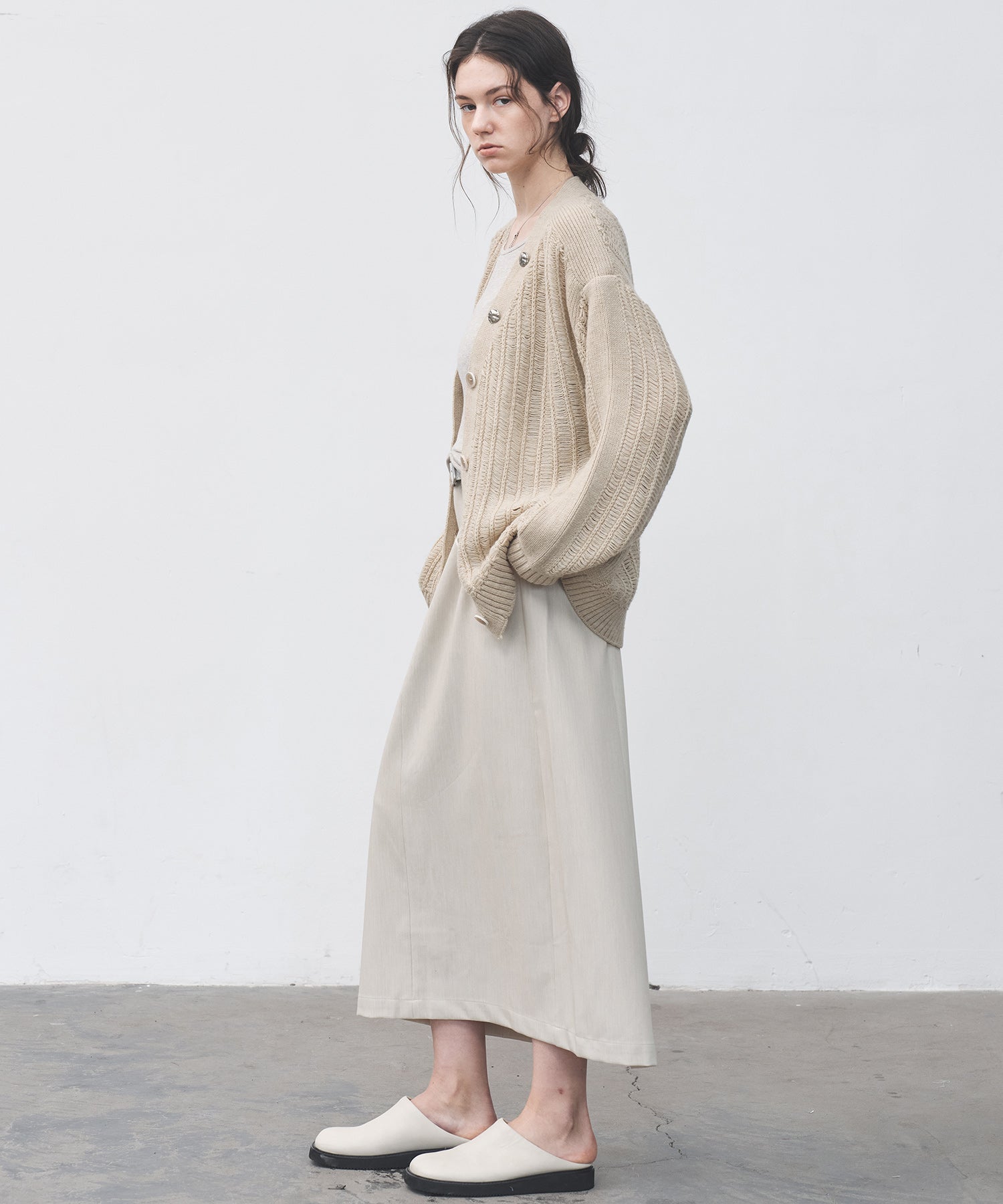 3D Textured Knit Loose Fit Cardigan