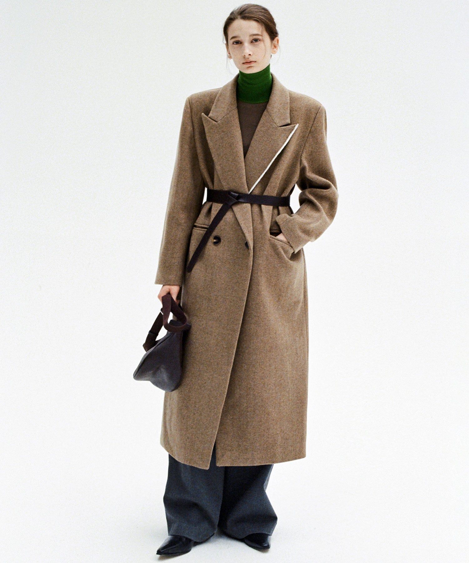 Deconstructed Peak Lapel Two-Button Coat