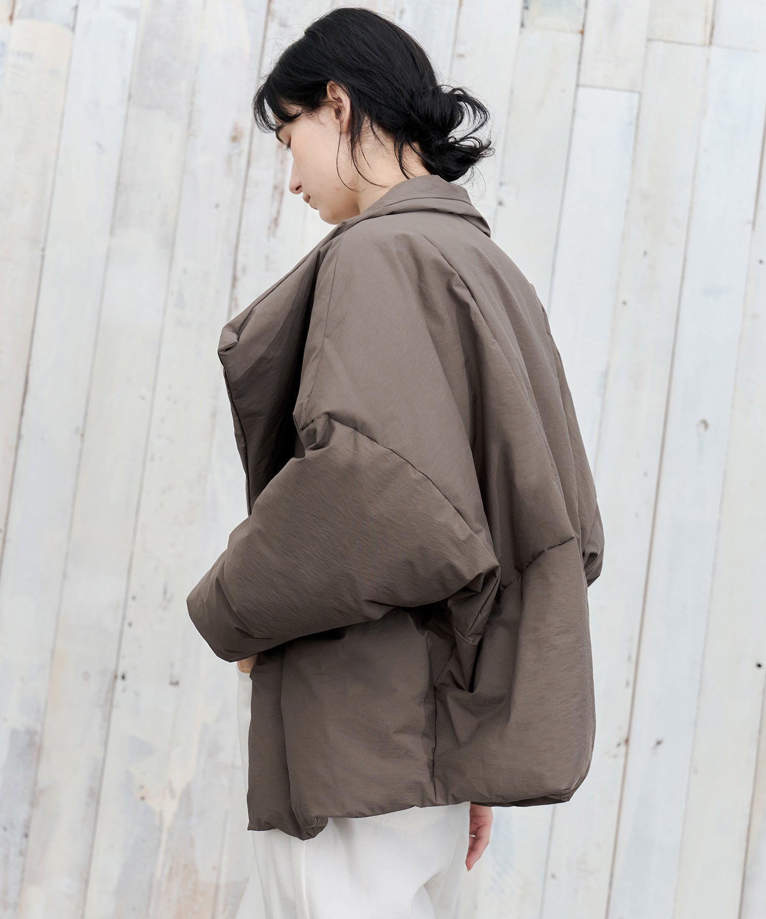 Deconstructed Wrap Down Oversized Coat